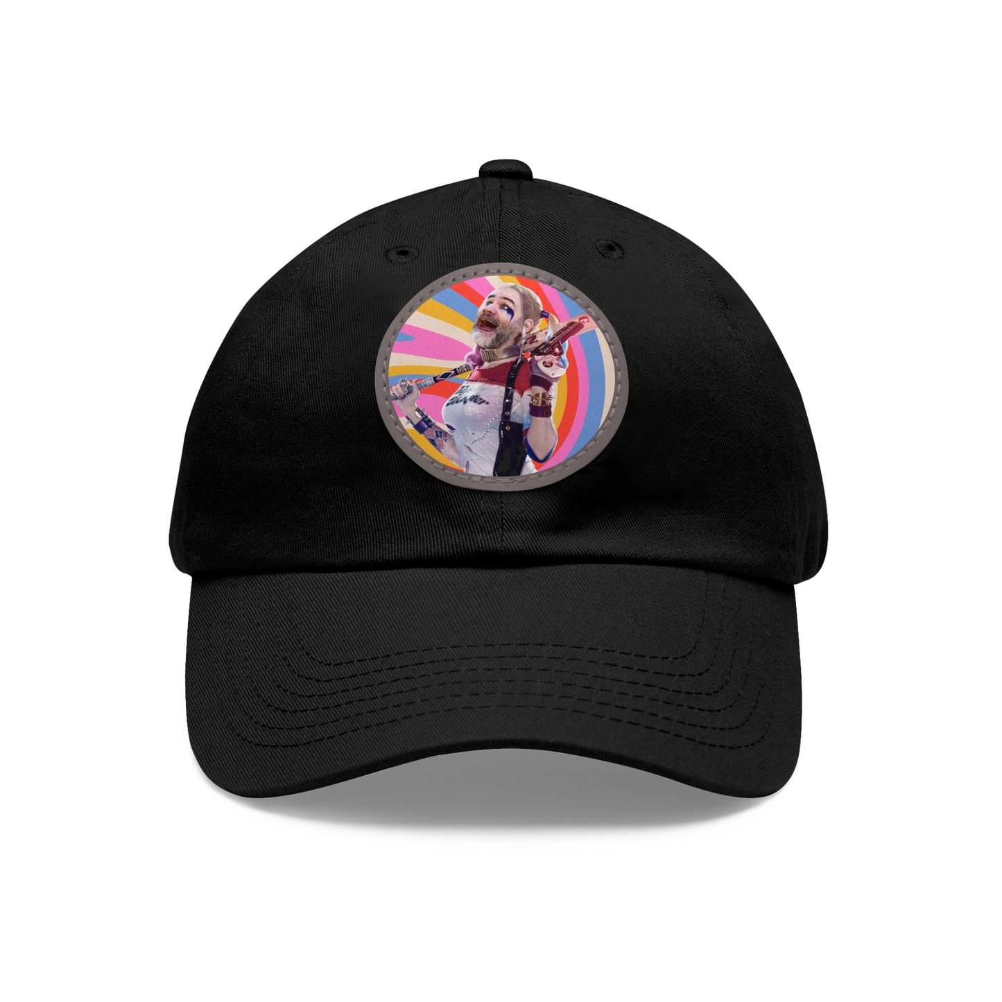 Harley! Dad Hat with Leather Patch (Round)