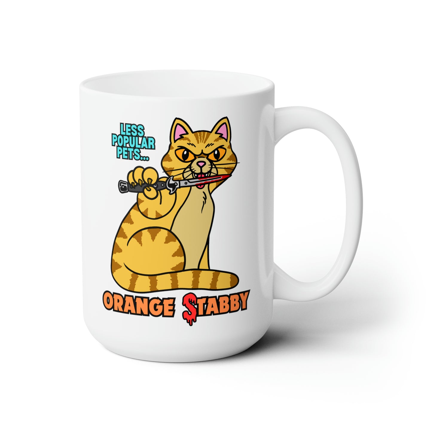 Stabby Cat! Ceramic Mug 15oz