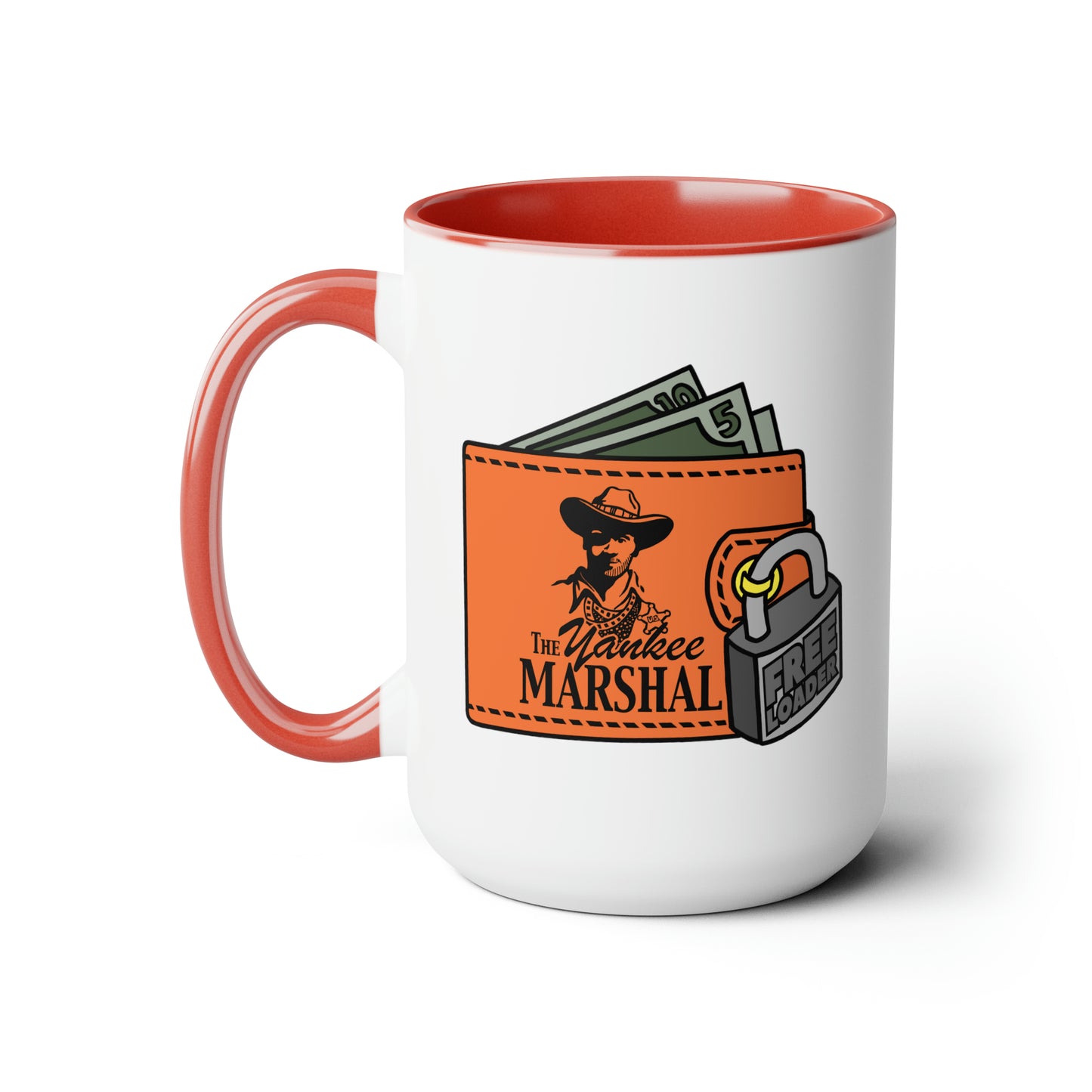 Freeloader Two-Tone Coffee Mugs, 15oz