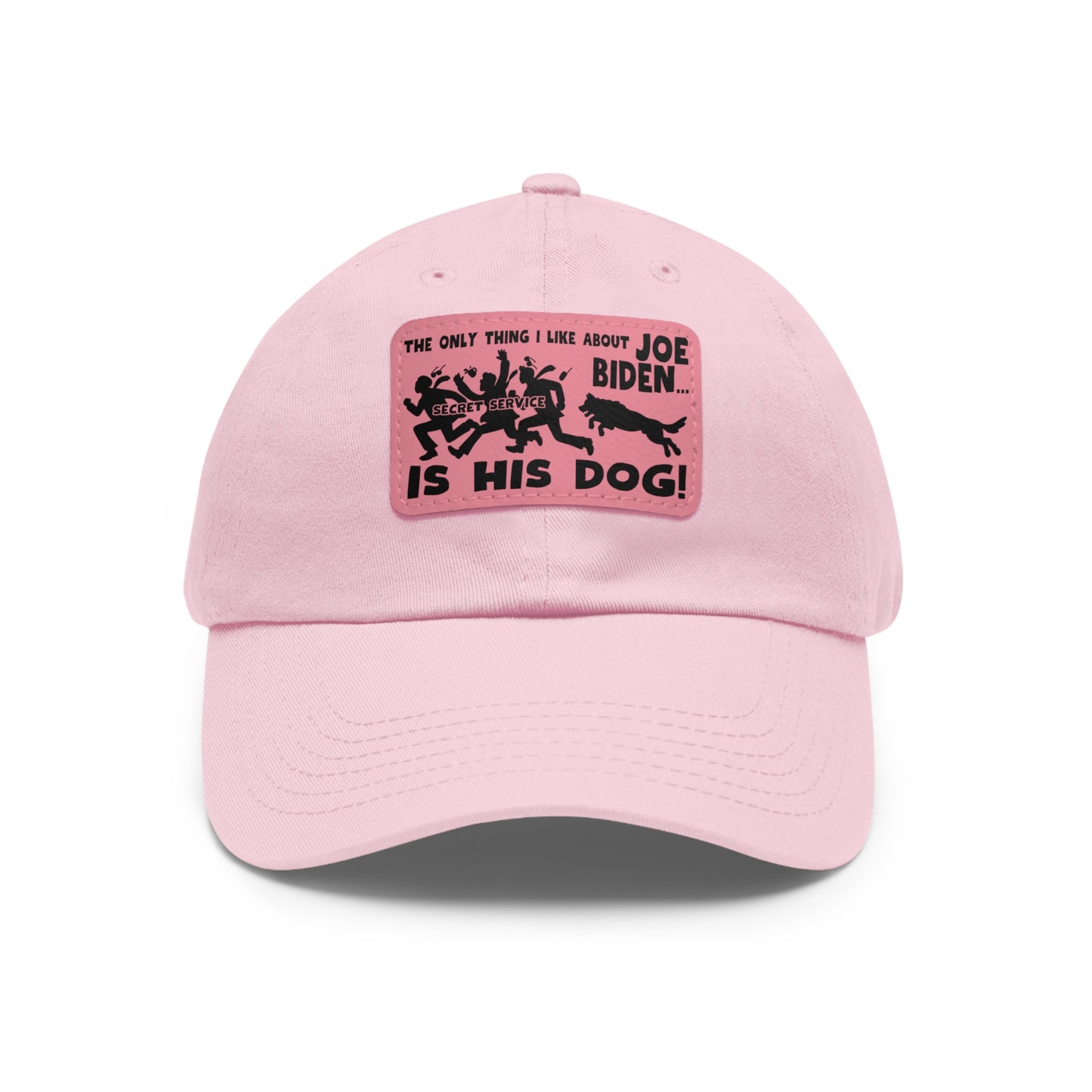 What I Like About Biden! Dad Hat with Leather Patch (Rectangle)