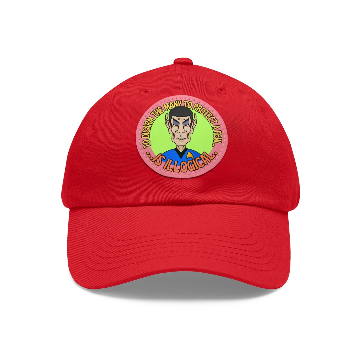 Illogical! Dad Hat with Leather Patch (Round)