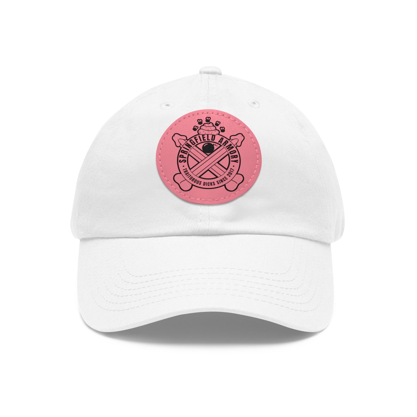 Springfield Dicks! Dad Hat with Leather Patch (Round)