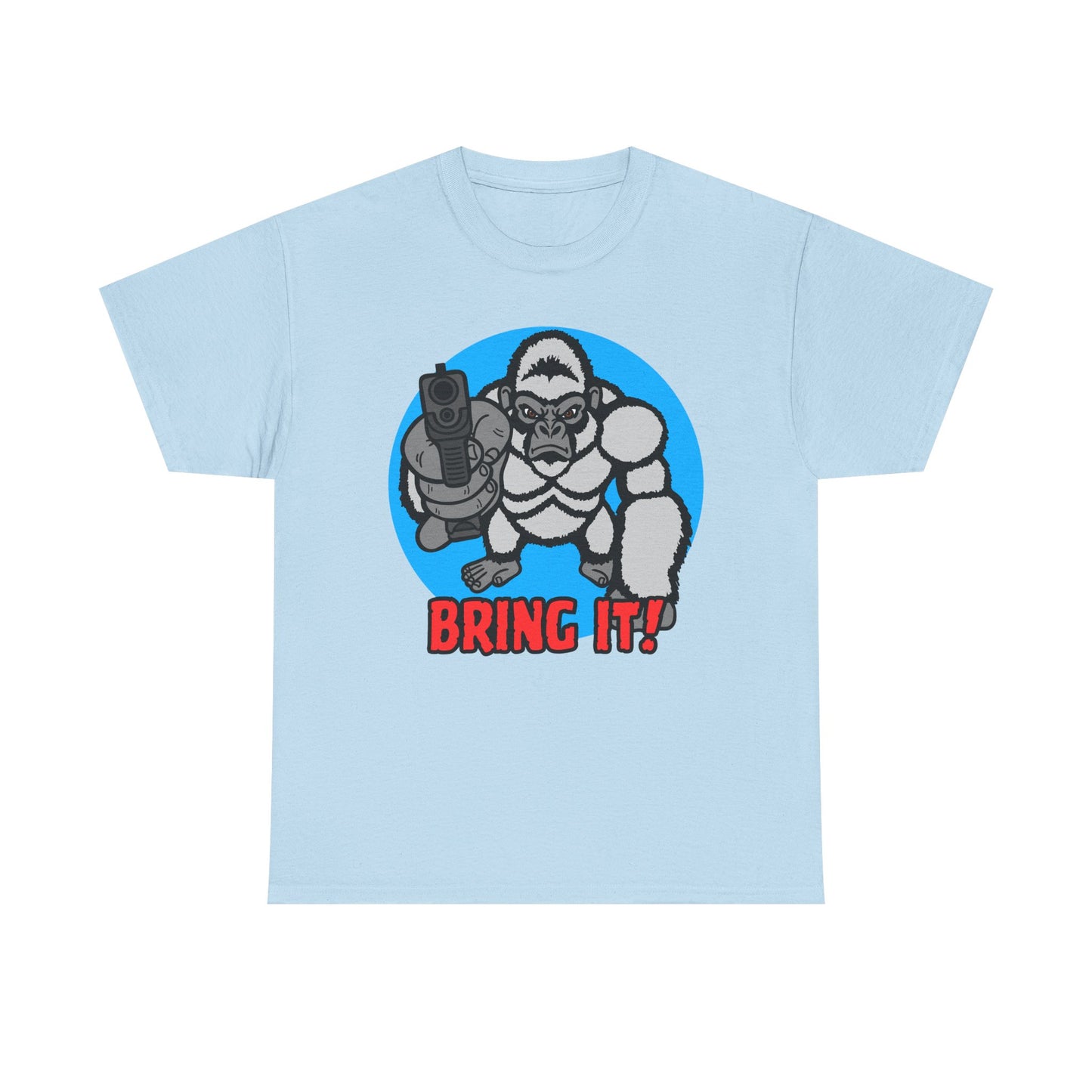 Gorilla with a Glock! Unisex Heavy Cotton Tee (Funny Gorilla)