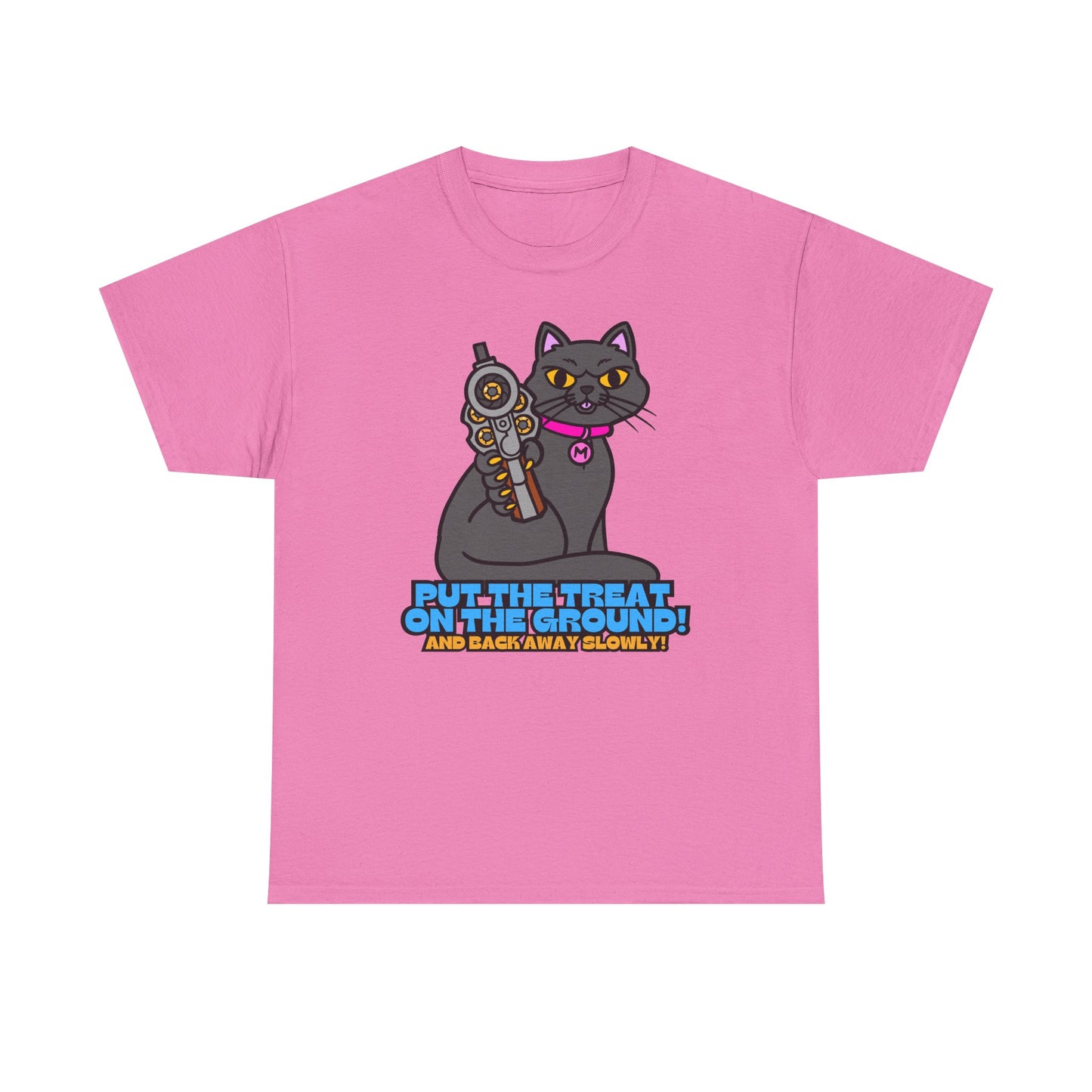 Playful Cat Graphic Tee - Cat Treat! Unisex Heavy Cotton Tee
