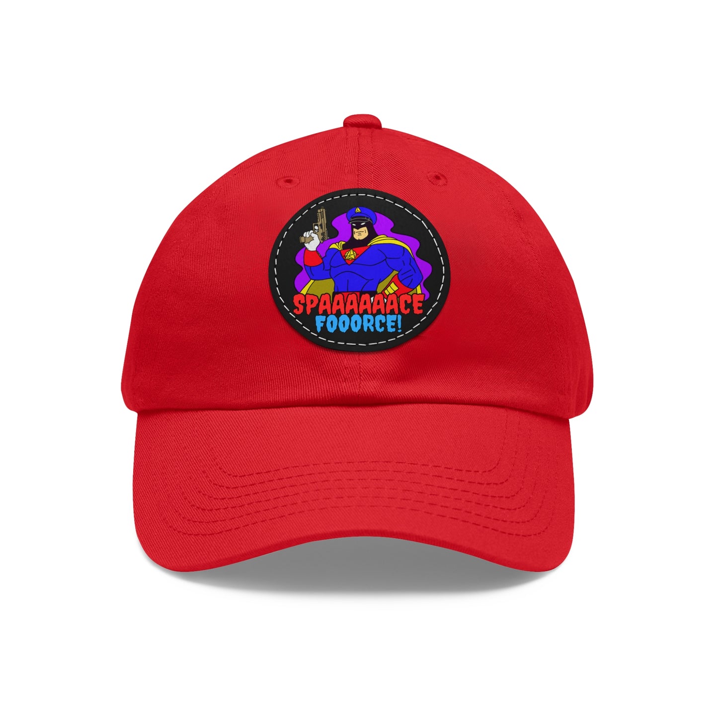 Space Force! Dad Hat with Leather Patch (Round)