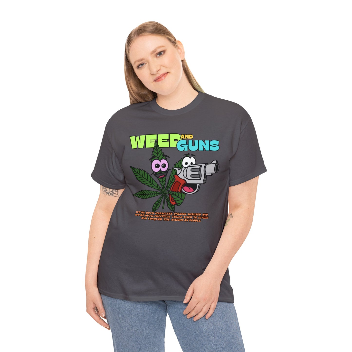 Weed & Guns! Unisex Heavy Cotton Tee