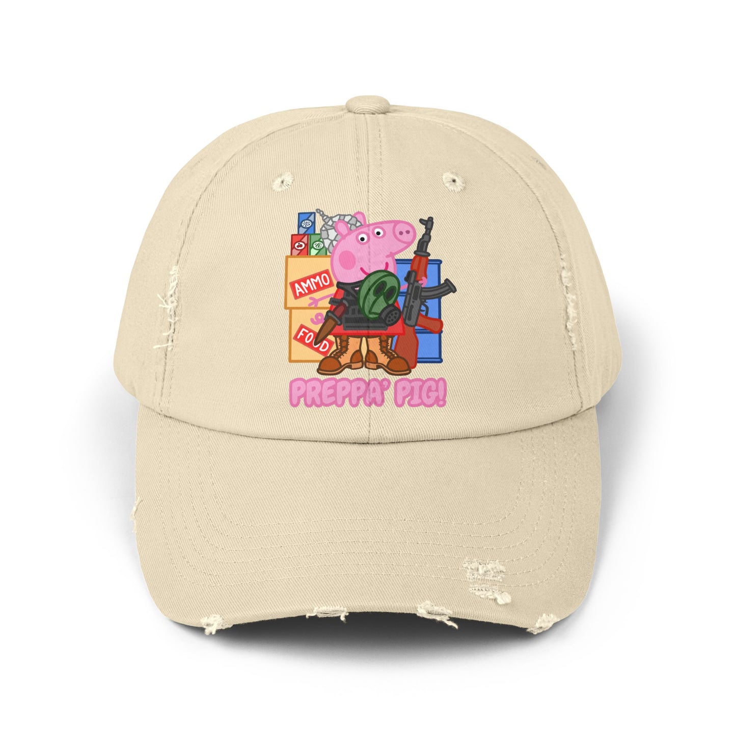 Preppa' Pig! Unisex Distressed Cap
