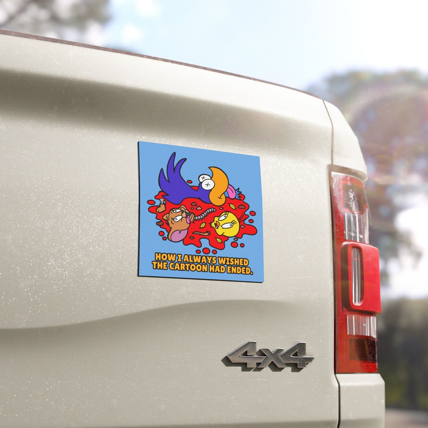 "Cartoon Endings!" Humorous Cartoon Car Magnets - Perfect for Fun-Loving Drivers!