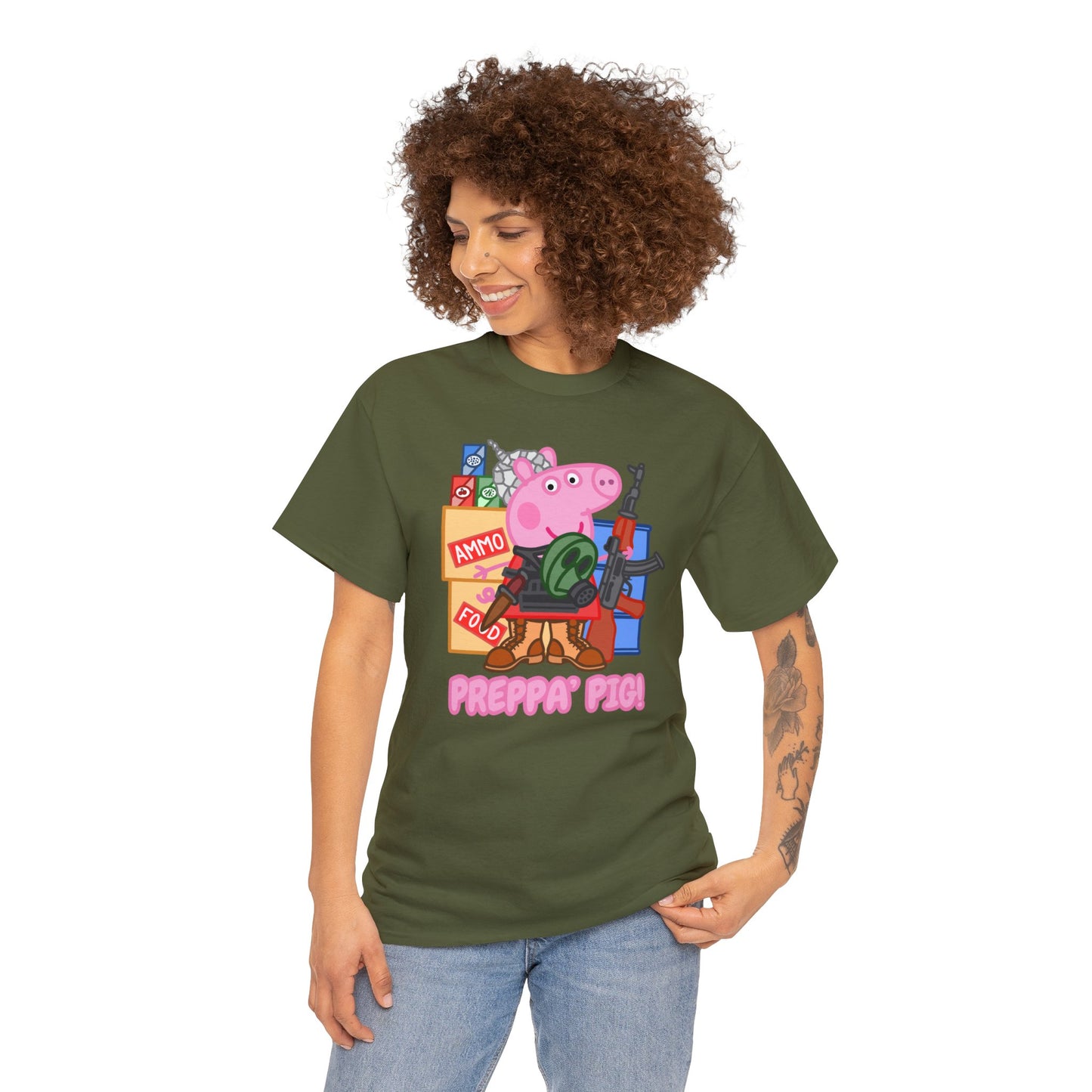 Preppa' Pig! Unisex Heavy Cotton Tee