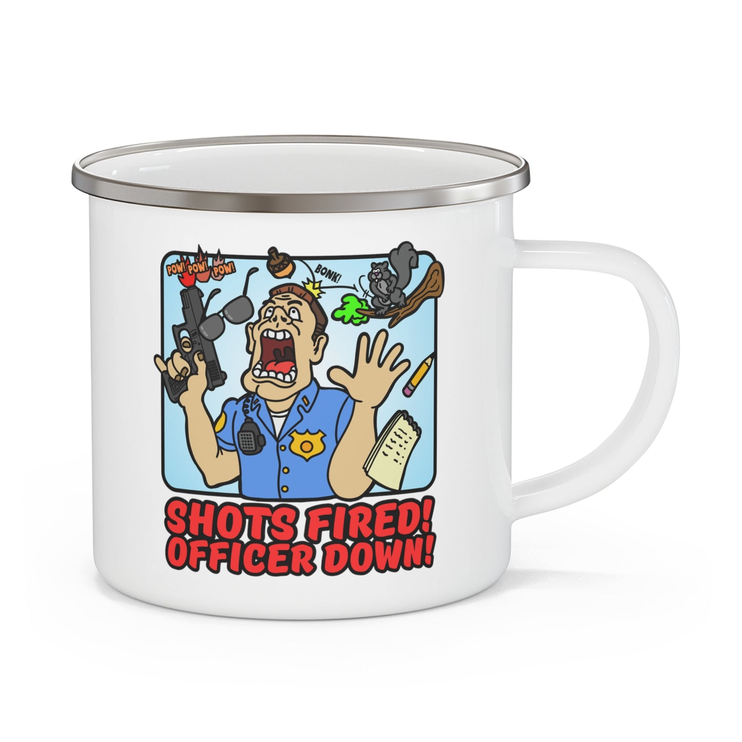 Shots Fired! Enamel Camping Mug