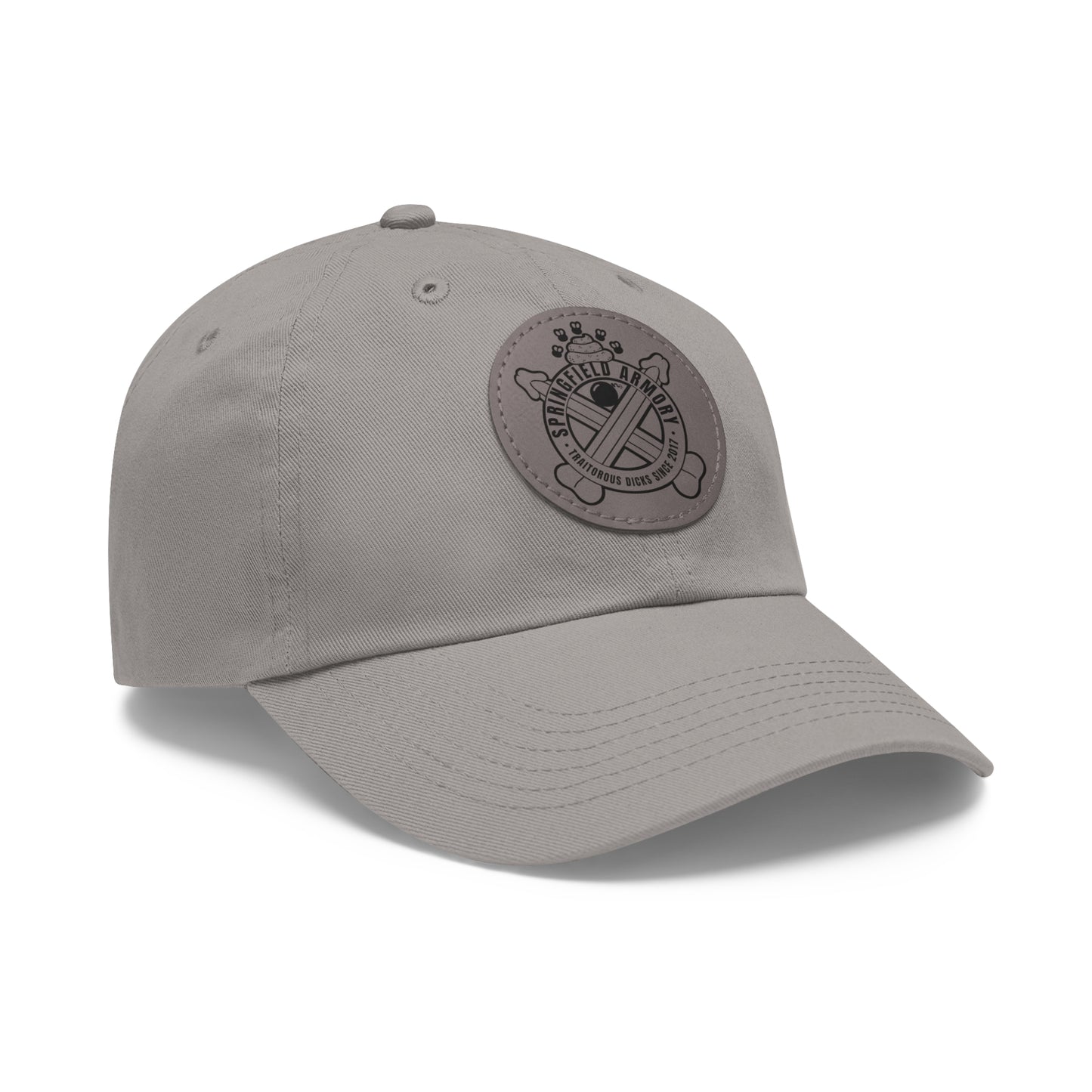 Springfield Dicks! Dad Hat with Leather Patch (Round)