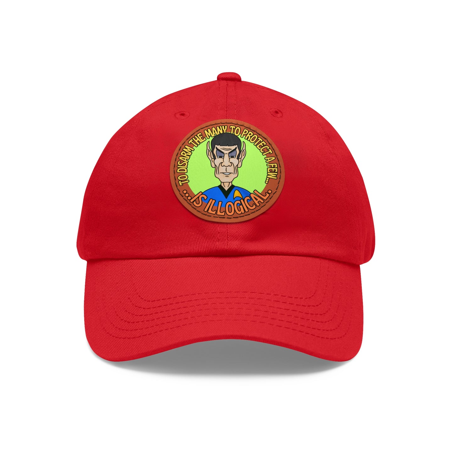 Illogical! Dad Hat with Leather Patch (Round)
