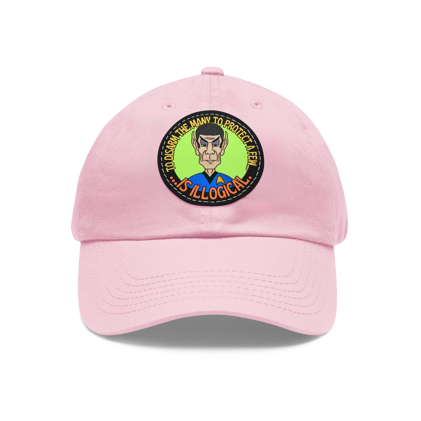Illogical! Dad Hat with Leather Patch (Round)