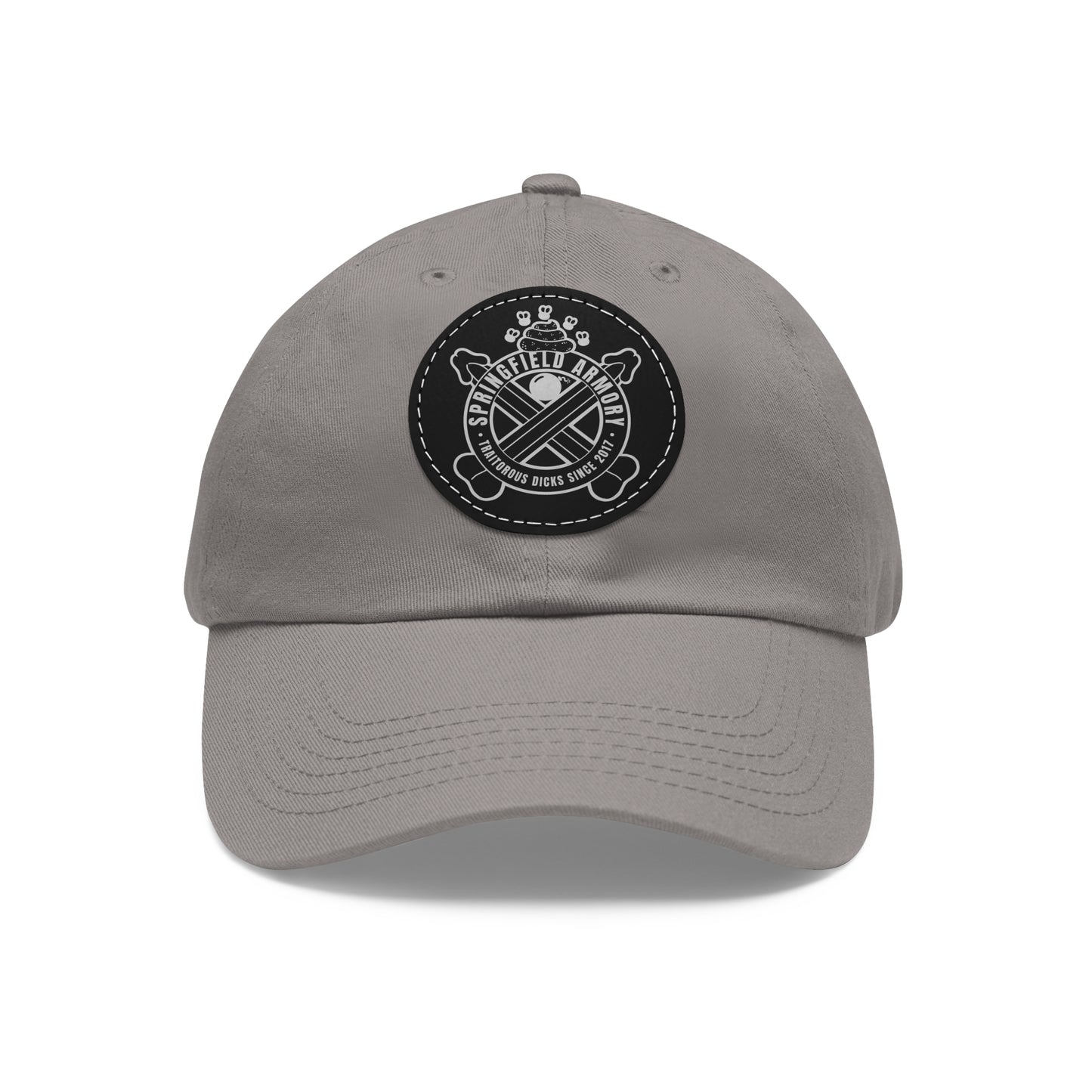 Springfield Dicks! Dad Hat with Leather Patch (Round)