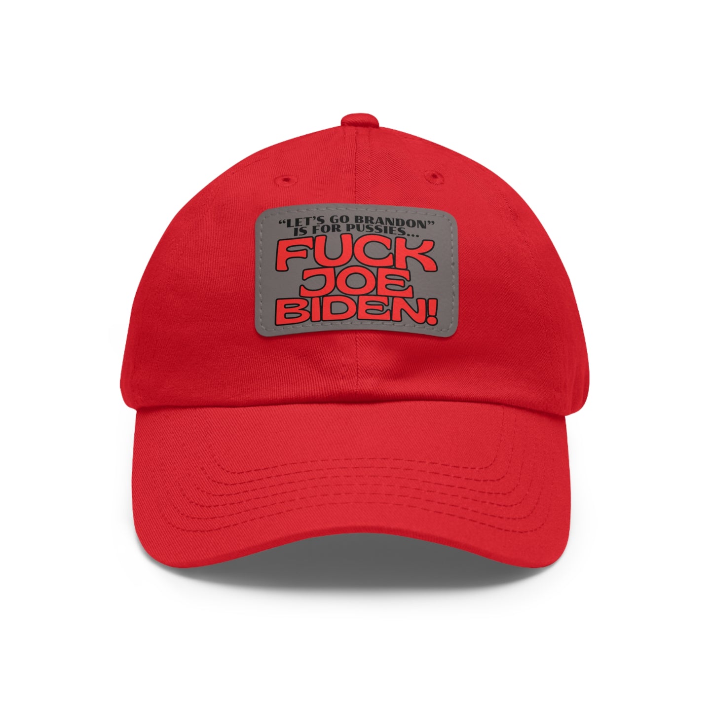 F' Joe Biden! Dad Hat with Leather Patch (Rectangle)