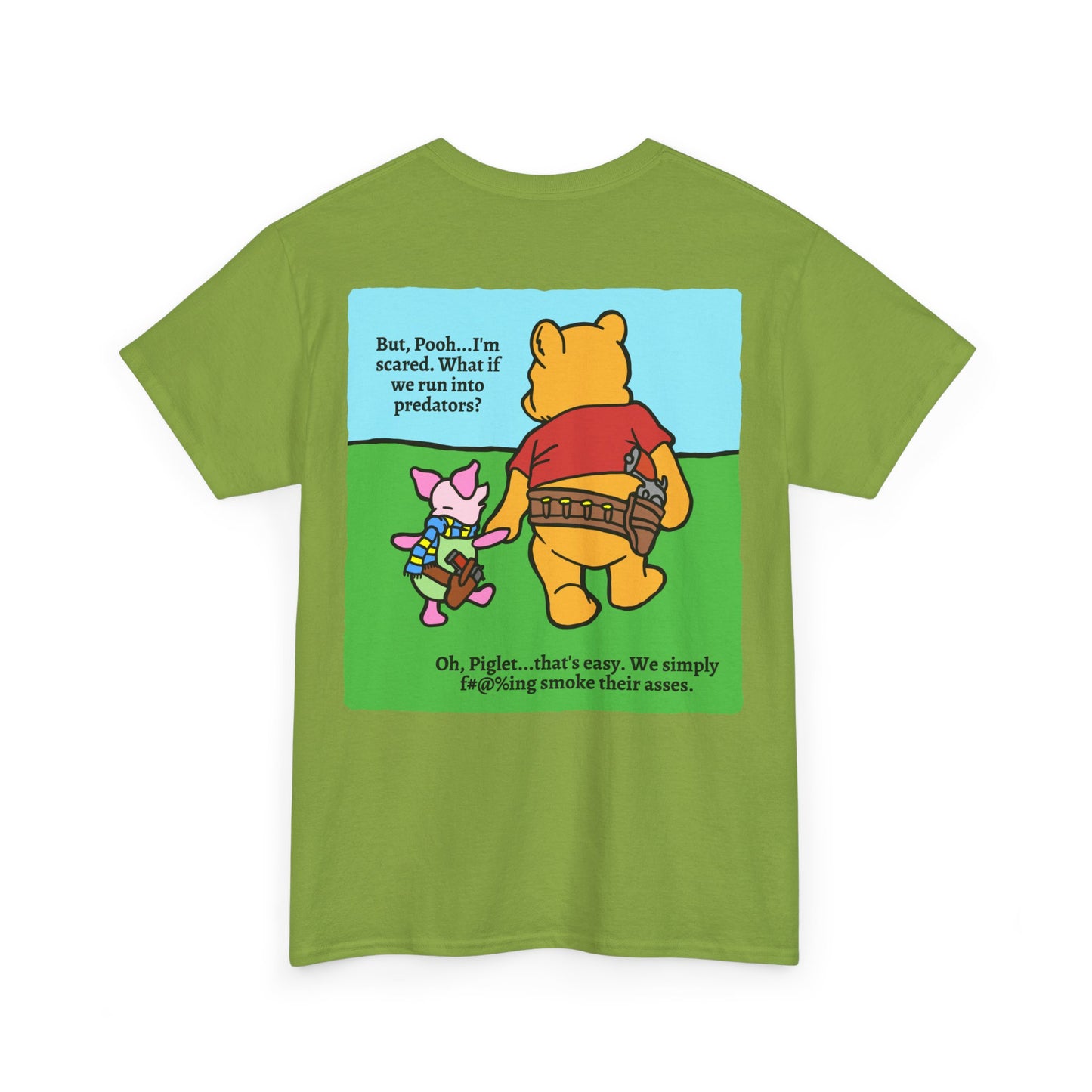 Pew & Piglet! (backside print) Unisex Heavy Cotton Tee