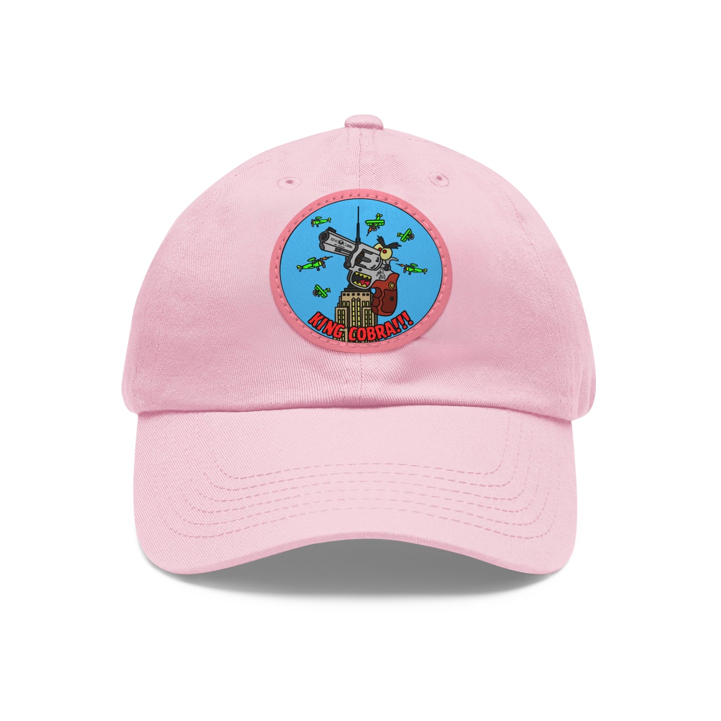 King Cobra!!! Dad Hat with Leather Patch (Round)