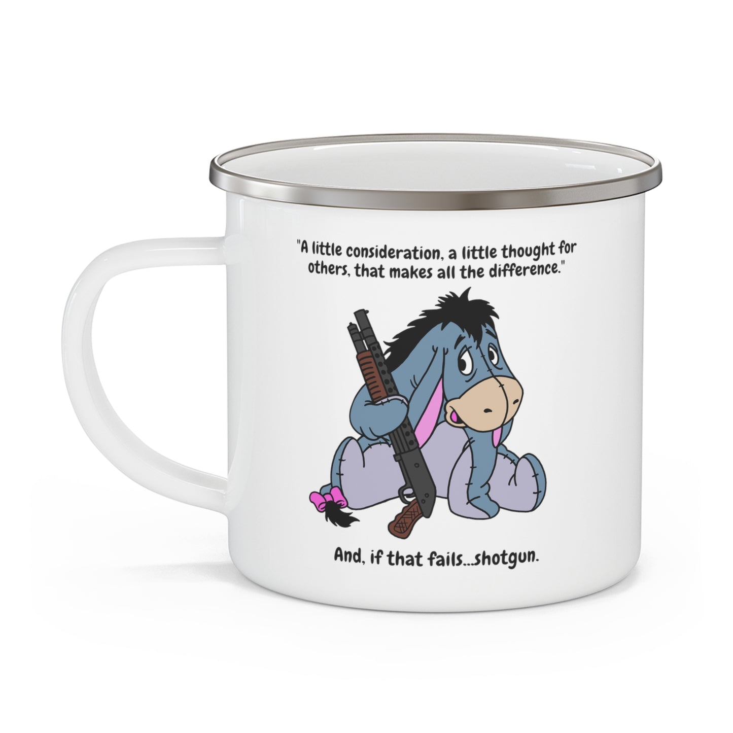 Kinfdness & Shotguns! Enamel Camping Mug