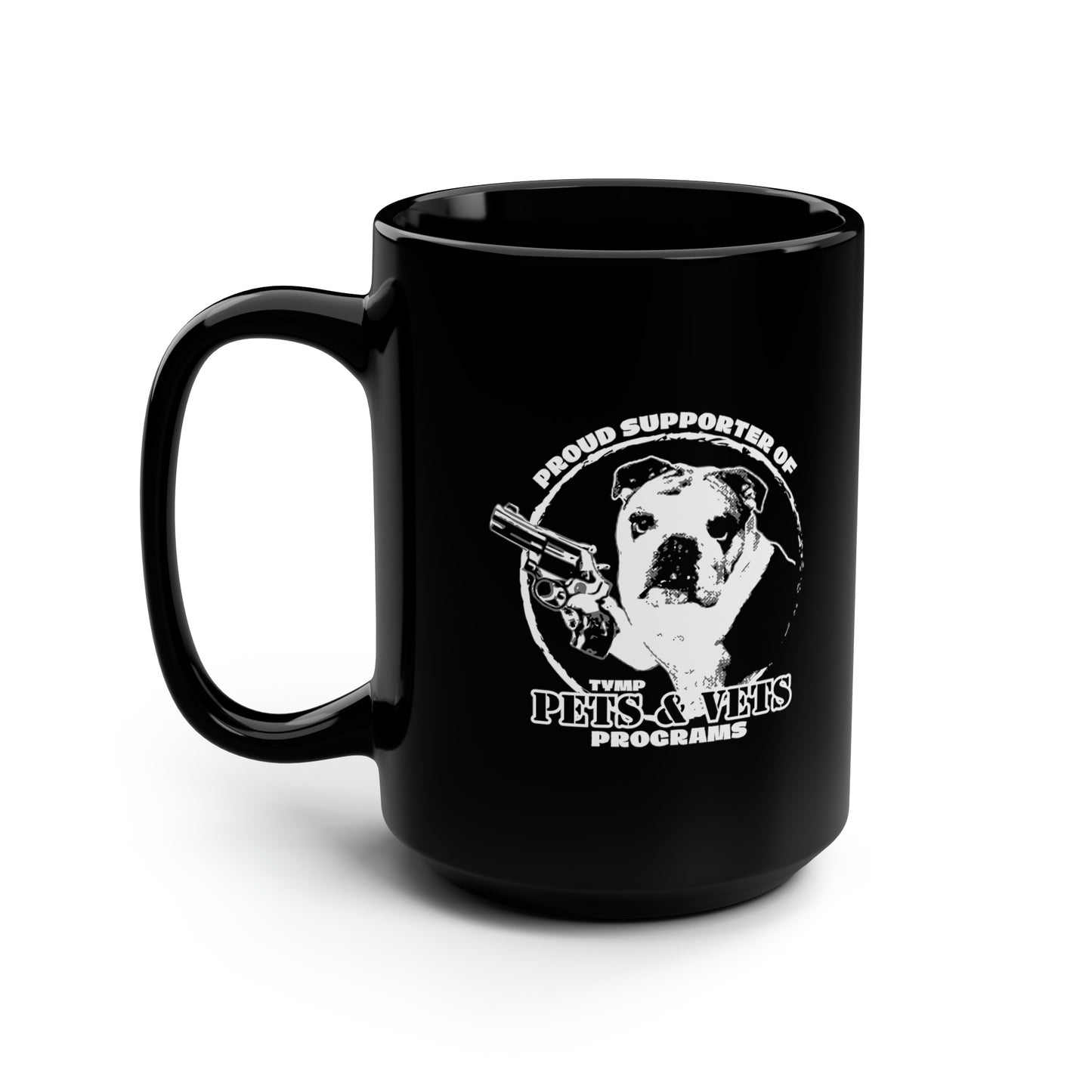 P&V Supporter Black Mug, 15oz