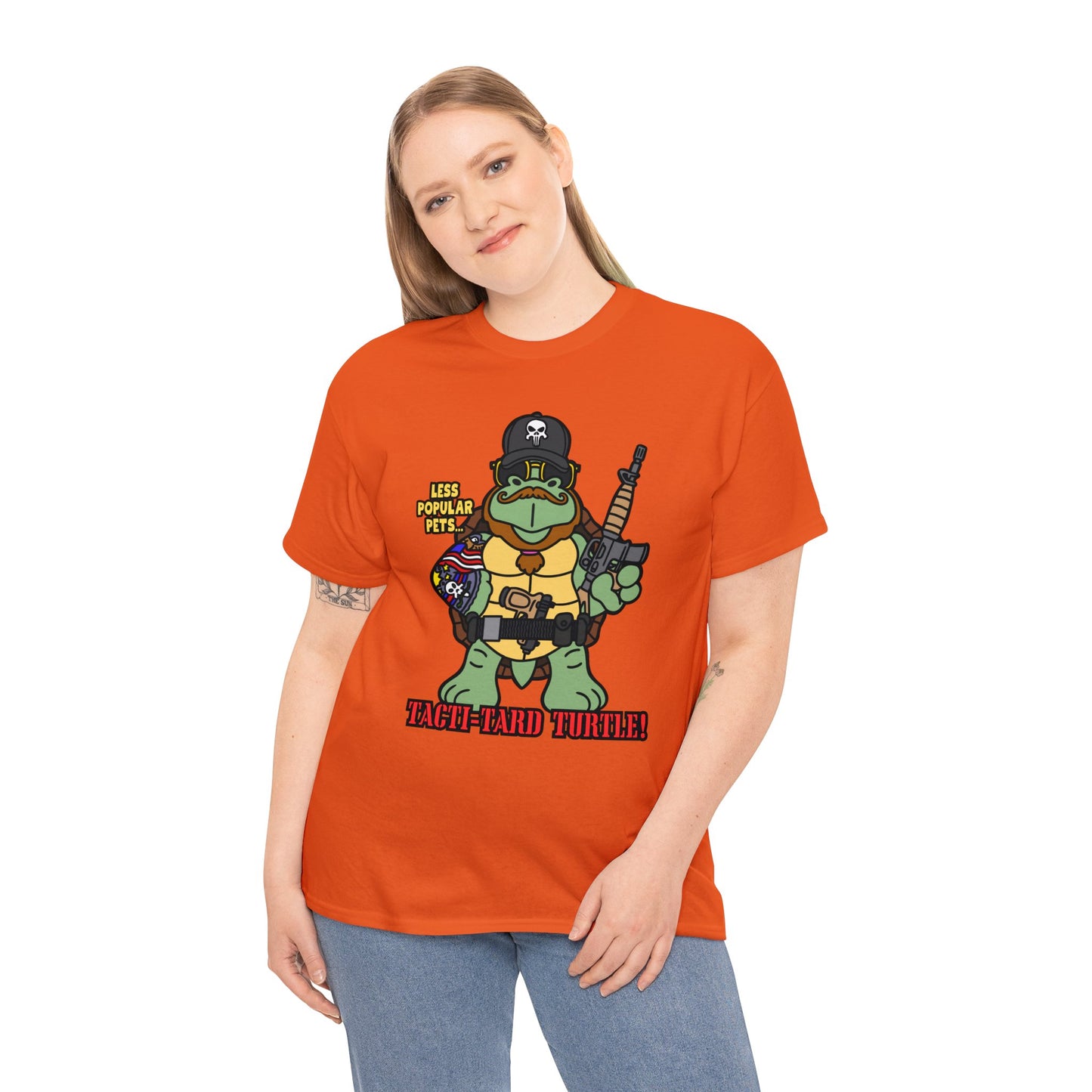 Tacti-Tard Turtle! Unisex Heavy Cotton Tee