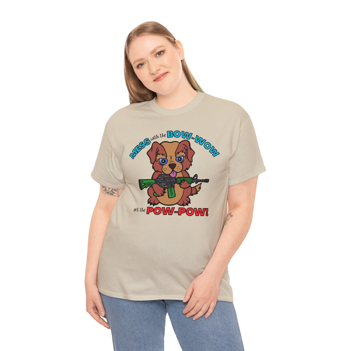 Mess with the Bow-Wow! Unisex Heavy Cotton Tee