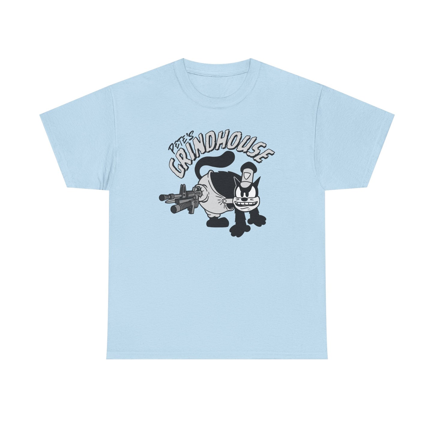 Graphic Heavy Cotton Tee - 'Pete's Grindhouse' Design