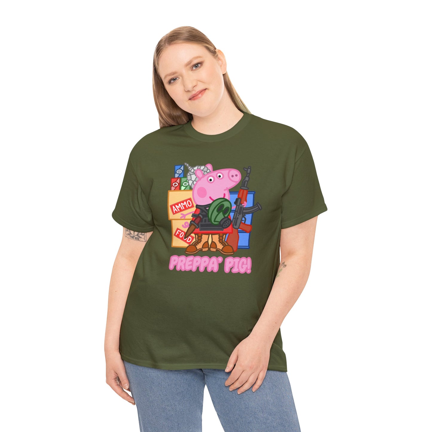 Preppa' Pig! Unisex Heavy Cotton Tee