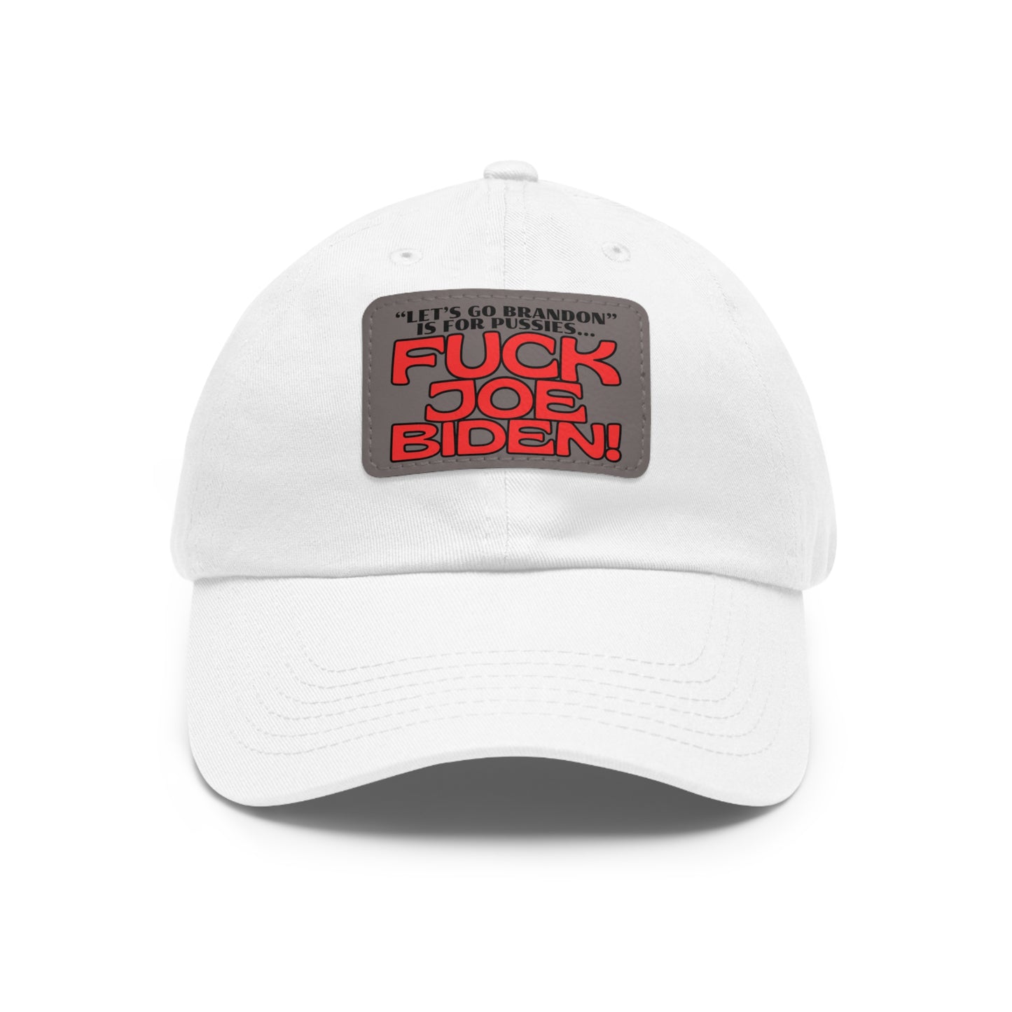 F' Joe Biden! Dad Hat with Leather Patch (Rectangle)