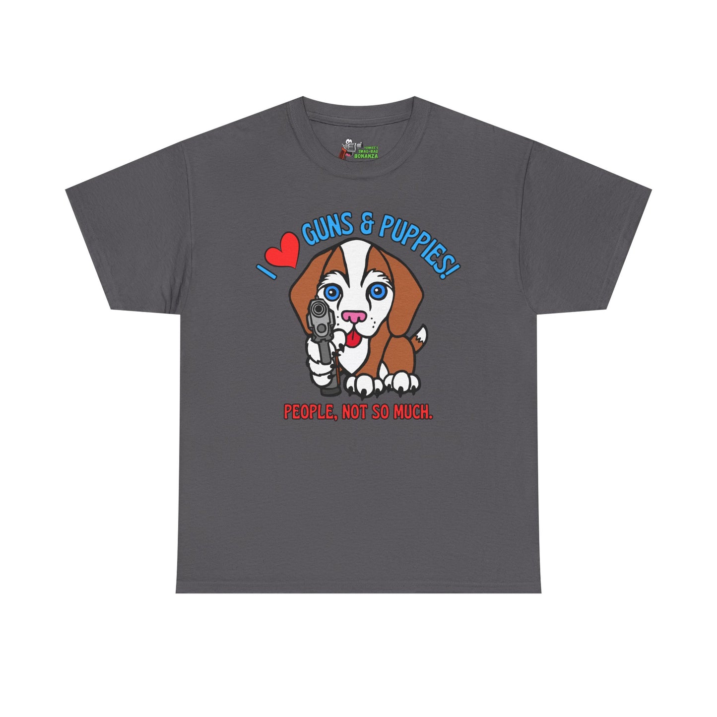 Guns & Puppies! Unisex Heavy Cotton Tee