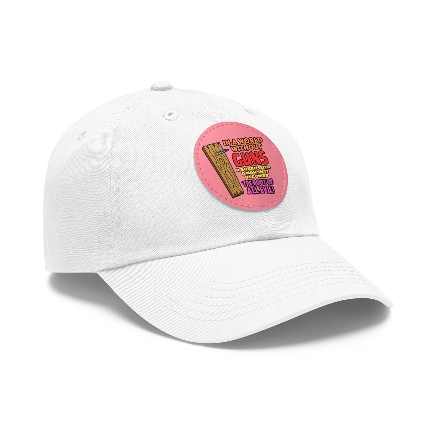 Root of All Evil! Dad Hat with Leather Patch (Round)