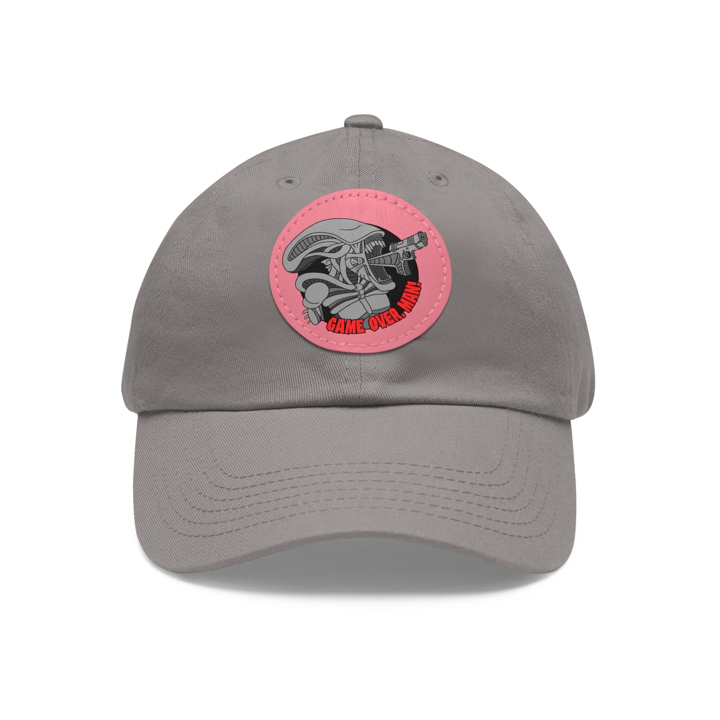 Game Over, Man! Dad Hat with Leather Patch (Round)