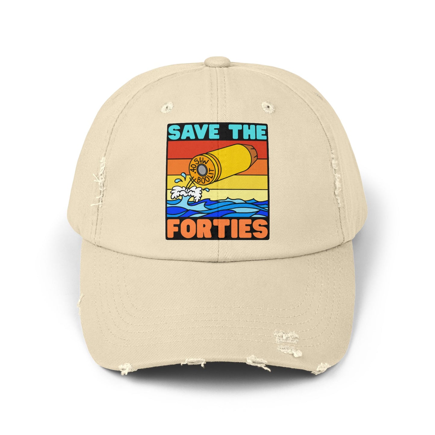Save the Forties! Unisex Distressed Cap