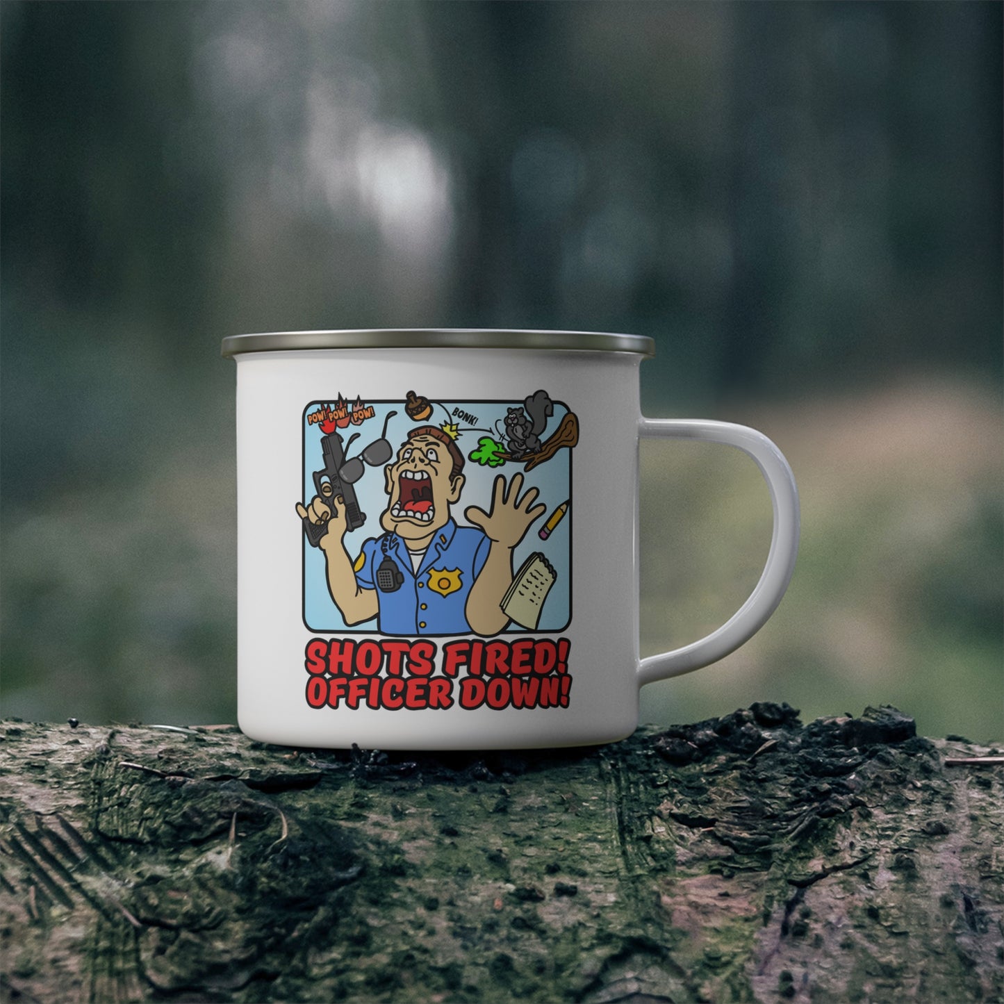 Shots Fired! Enamel Camping Mug
