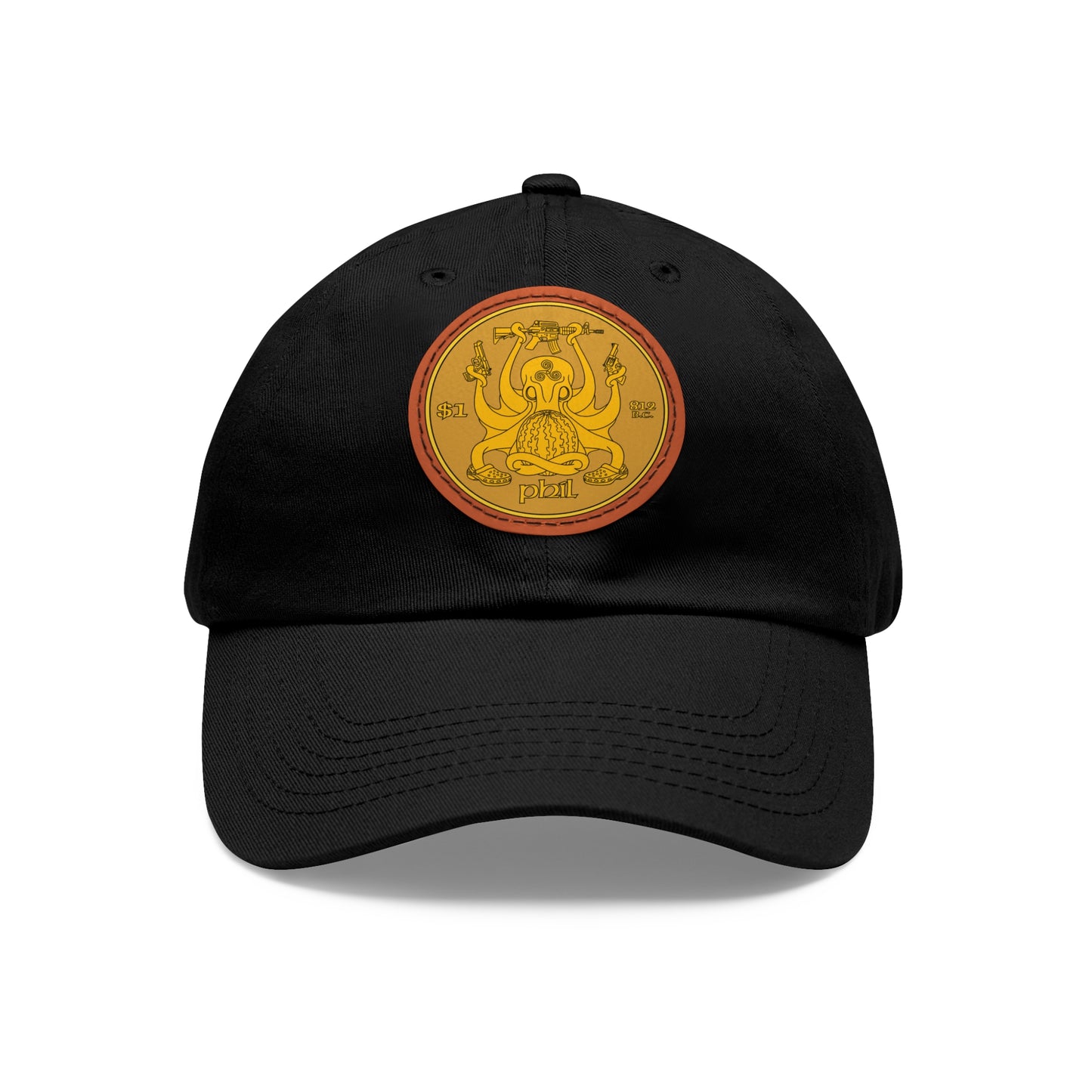 Phil Coinage! Dad Hat with Leather Patch (Round)