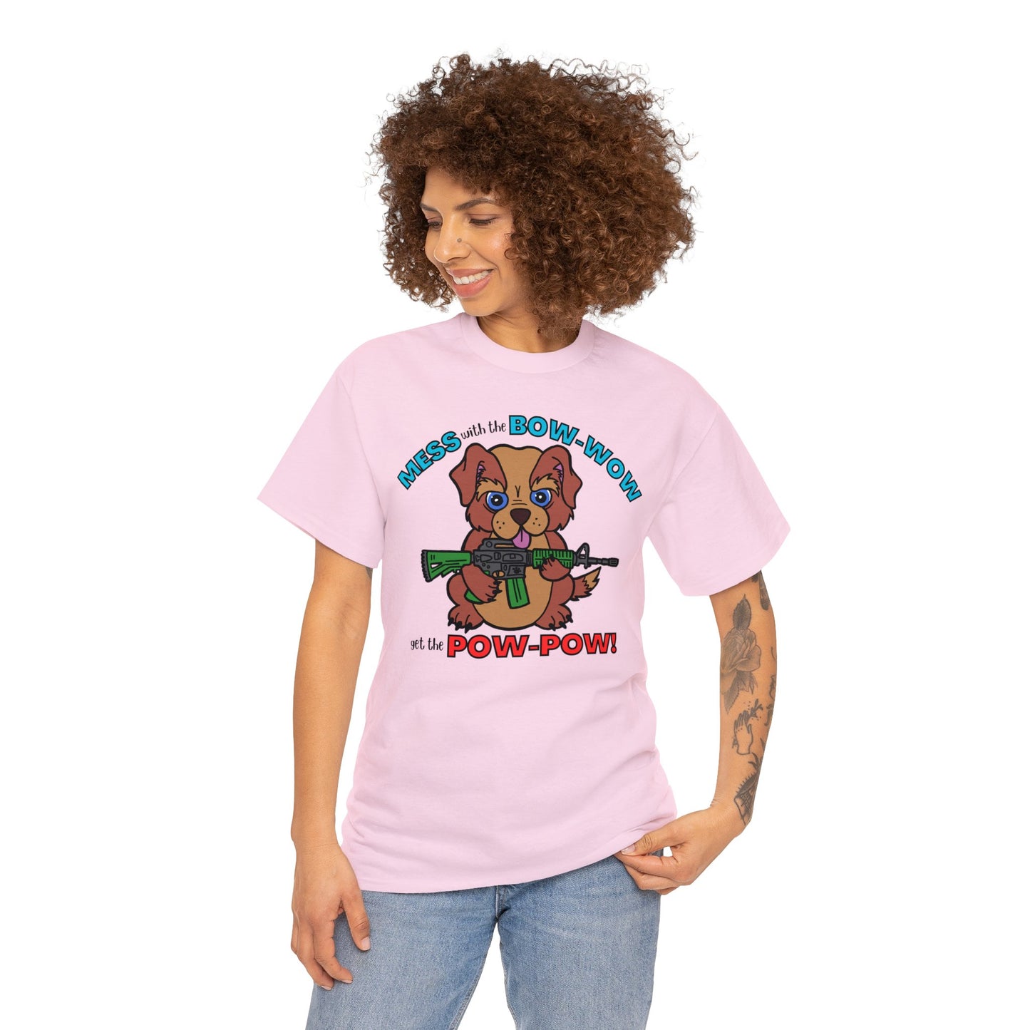 Mess with the Bow-Wow! Unisex Heavy Cotton Tee