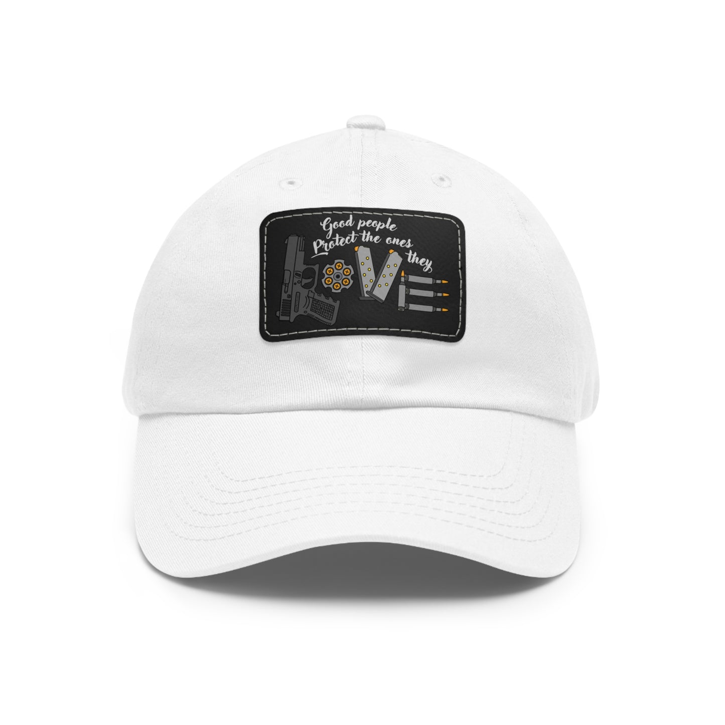 Good People! Dad Hat with Leather Patch (Rectangle)