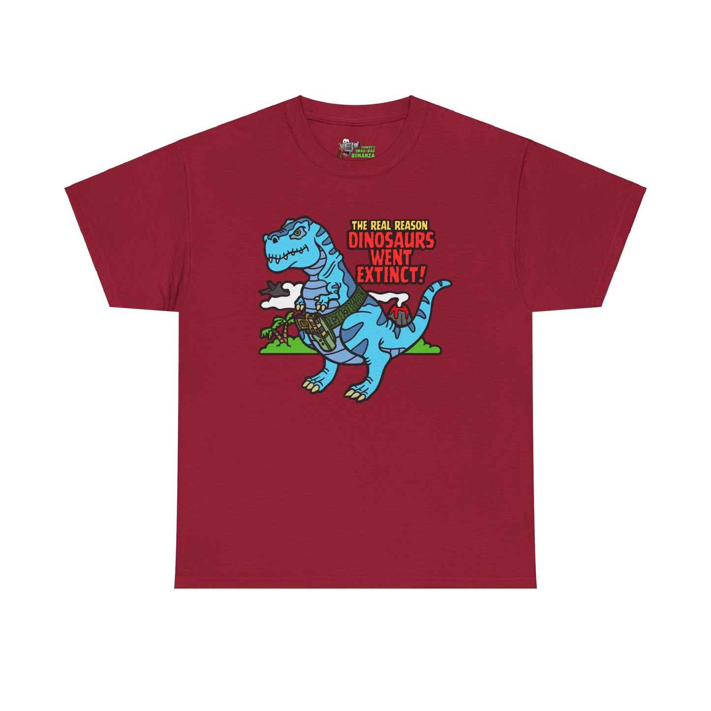 How Dinosaurs Went Extinct! Unisex Heavy Cotton Tee
