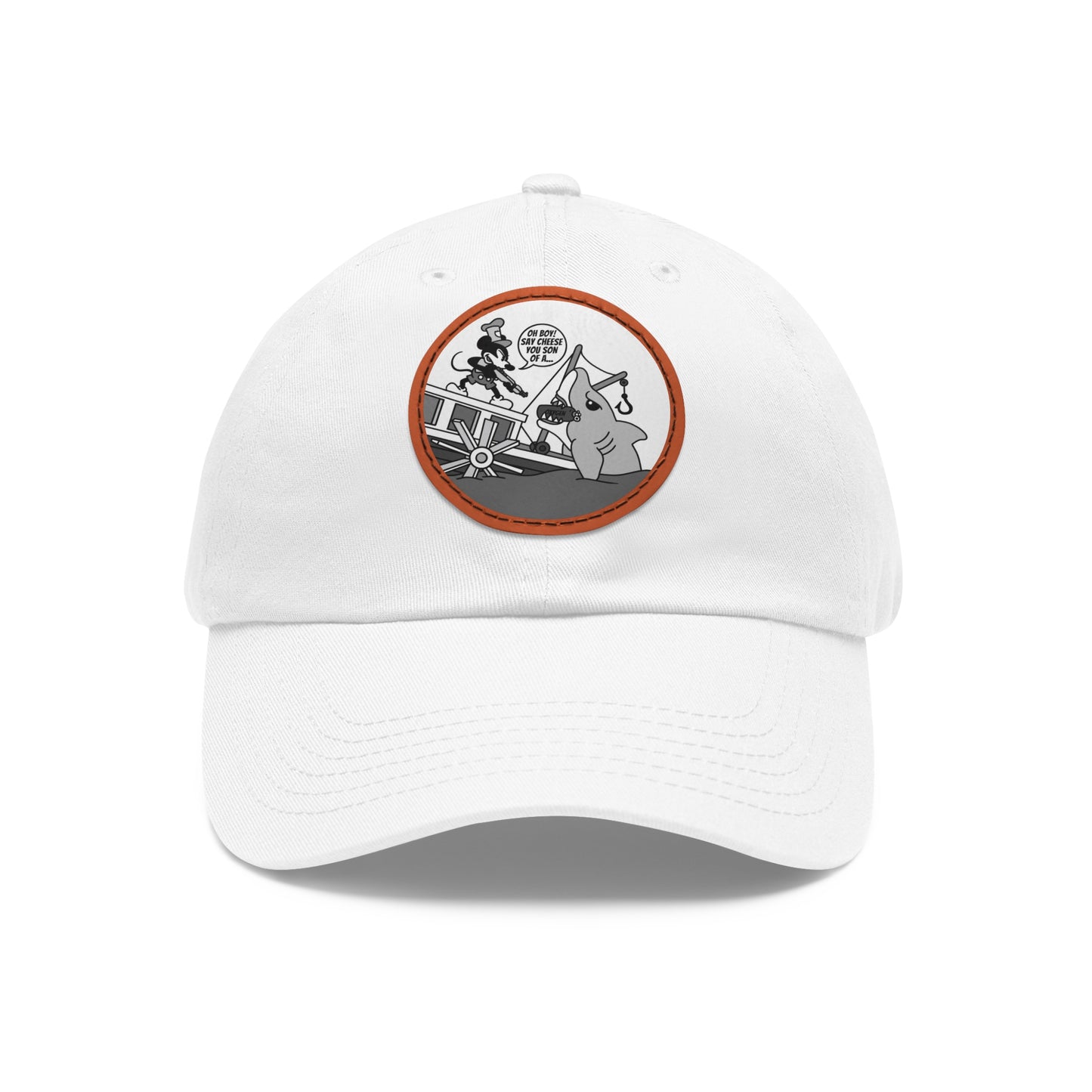 Willie vs. Bruce! Dad Hat with Leather Patch (Round)