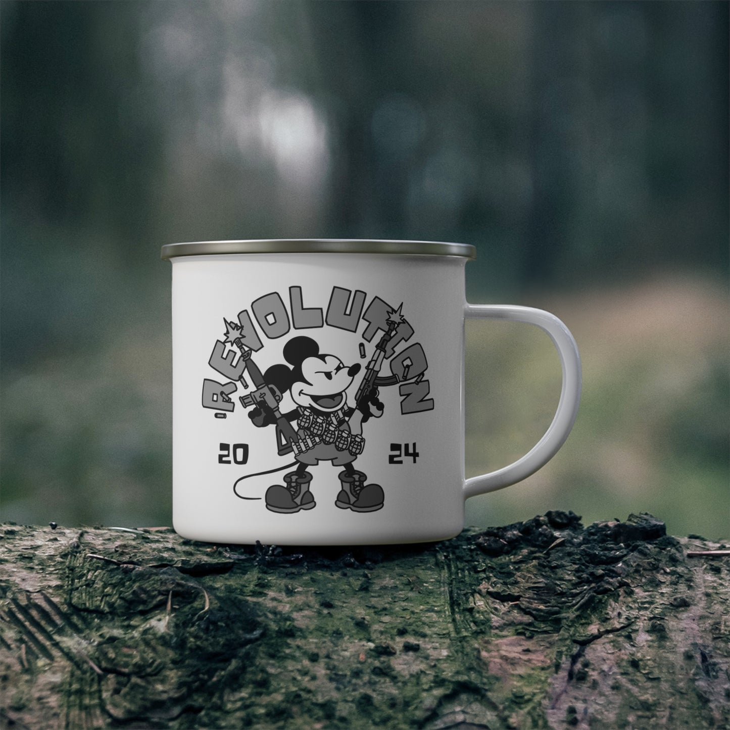 Revolutionary Willie 2024! Enamel Camping Mug