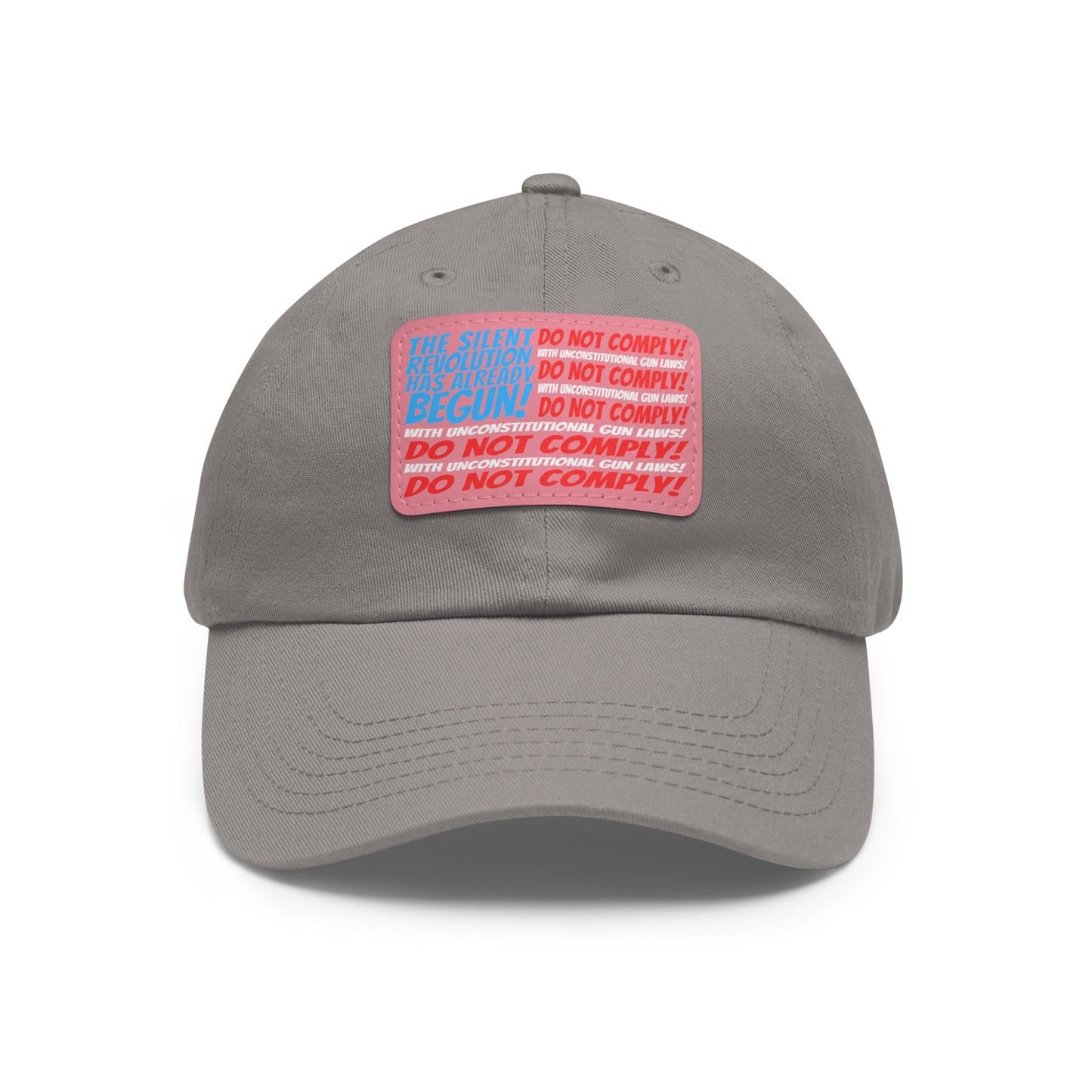 Silent Revolution! Dad Hat with Leather Patch (Rectangle)