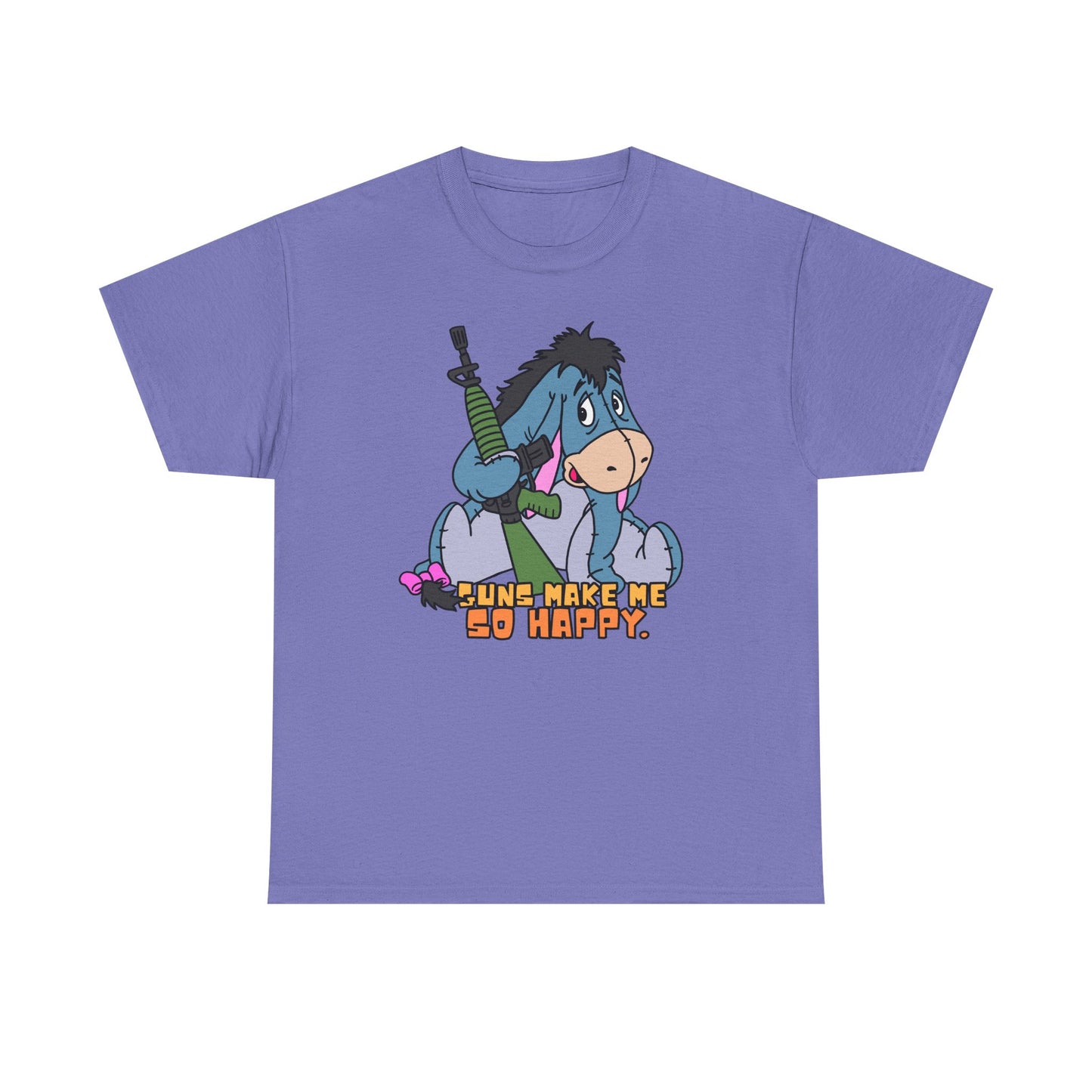 Eeyore Guns Make Me So Happy! Unisex Heavy Cotton Tee