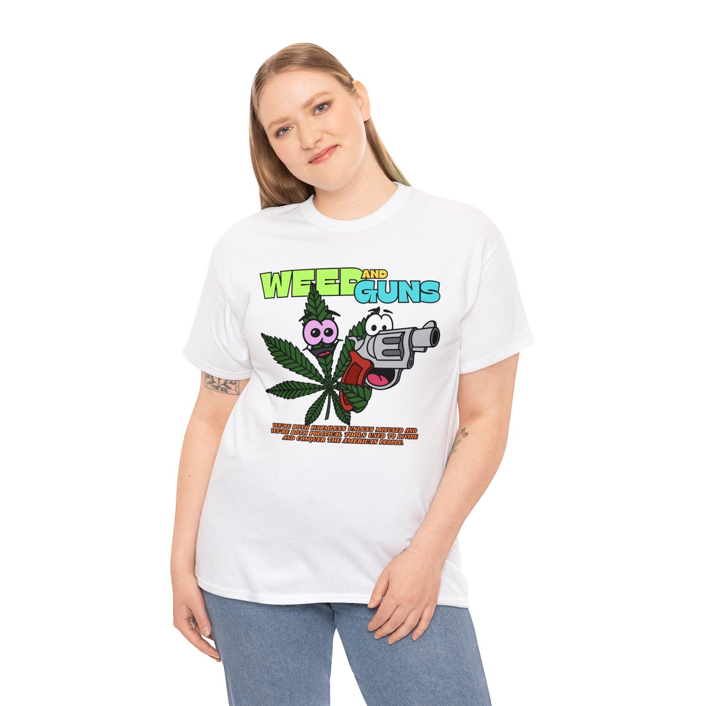 Weed & Guns! Unisex Heavy Cotton Tee