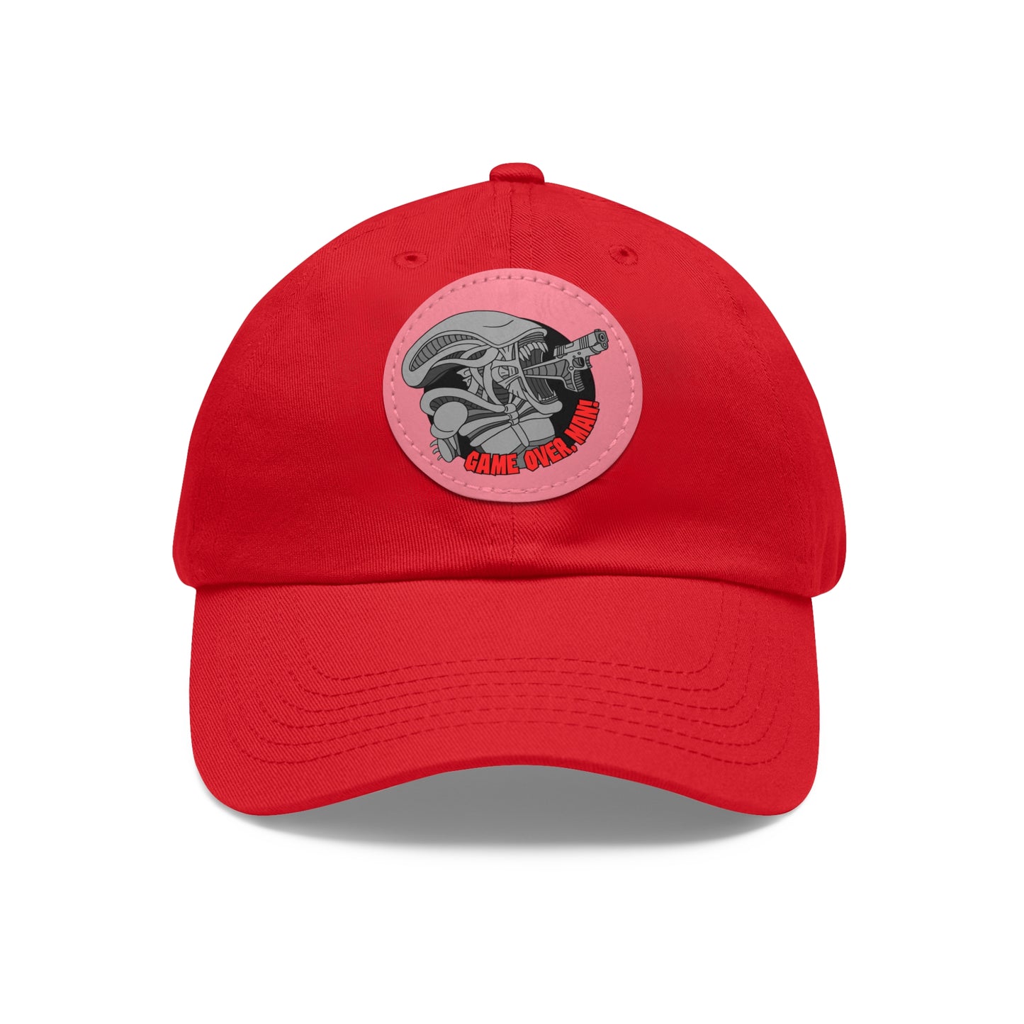 Game Over, Man! Dad Hat with Leather Patch (Round)