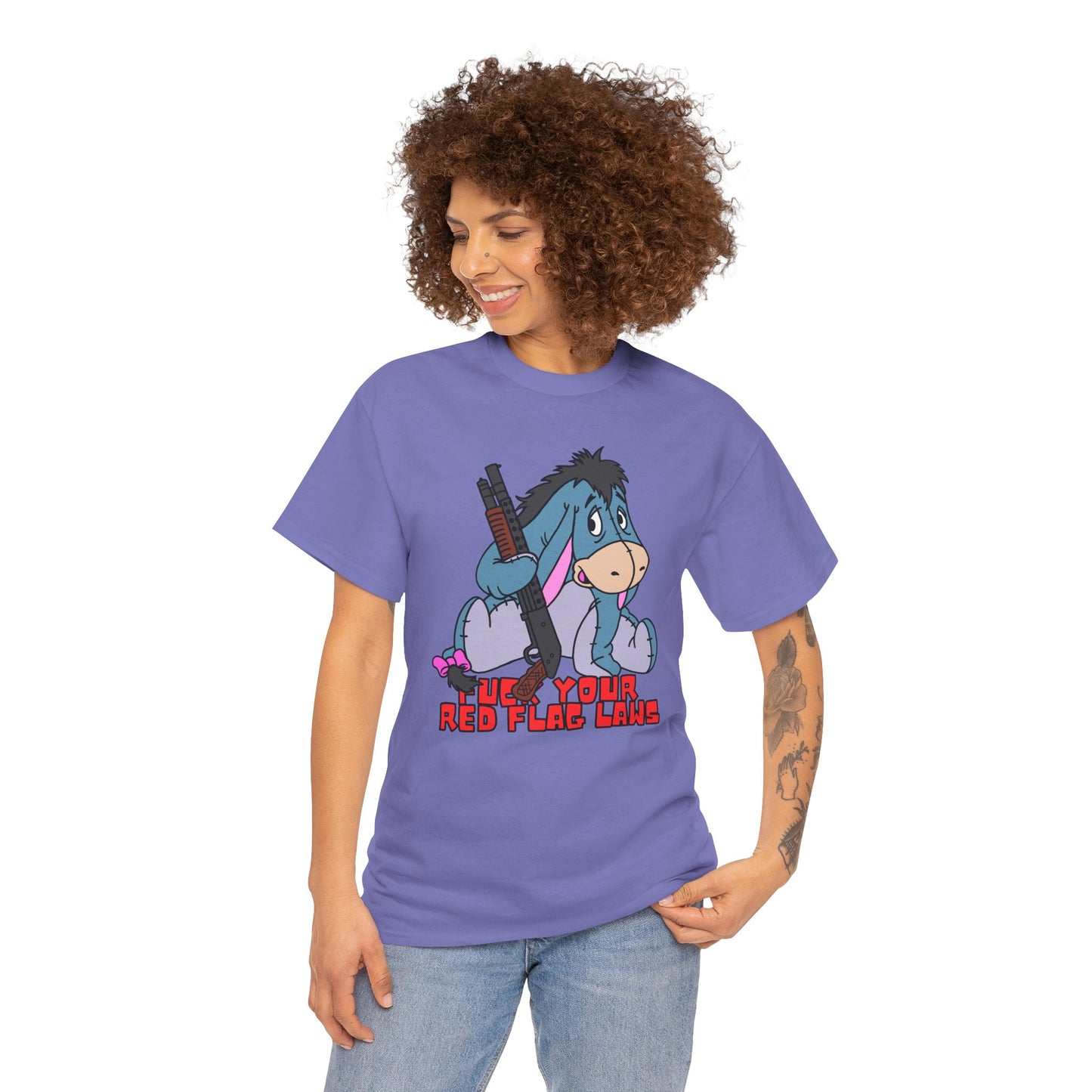 Eeyore Red Flag Laws! Unisex Heavy Cotton Tee - Fun and Unique Graphic Shirt