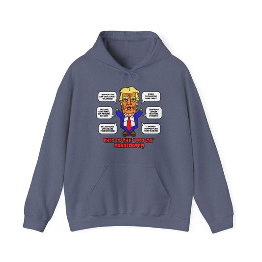 Trump on Guns! Unisex Heavy Blend™ Hooded Sweatshirt