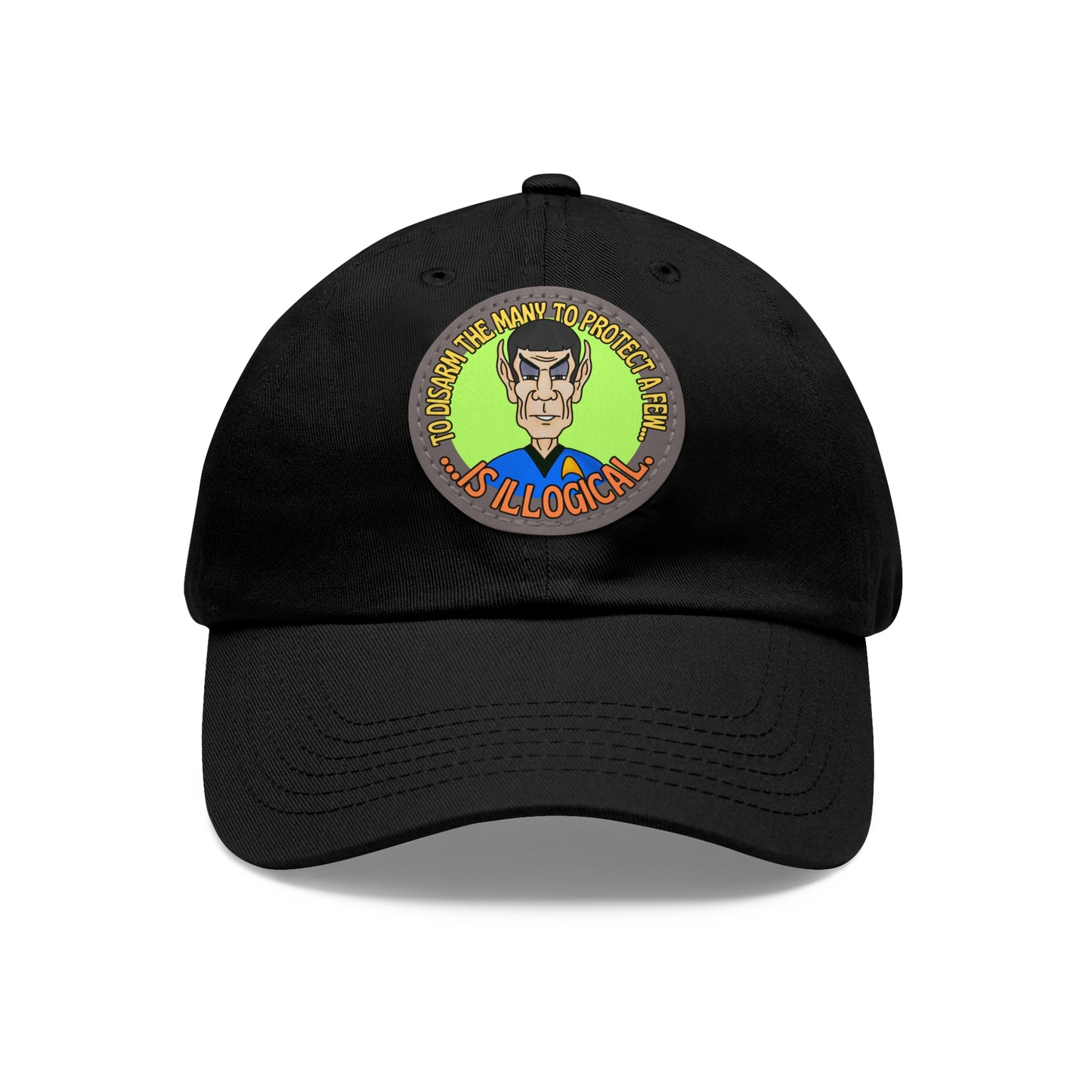 Illogical! Dad Hat with Leather Patch (Round)