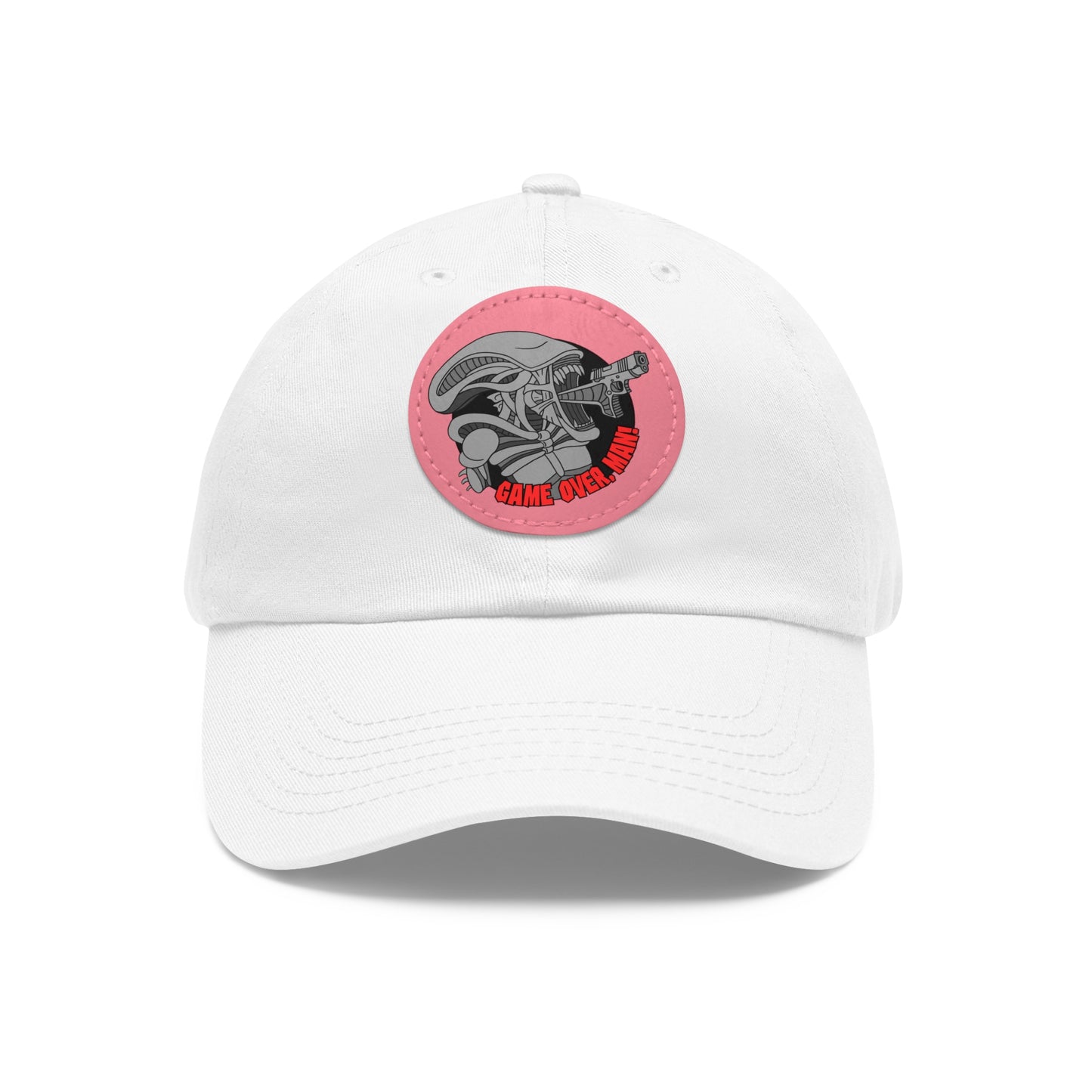 Game Over, Man! Dad Hat with Leather Patch (Round)