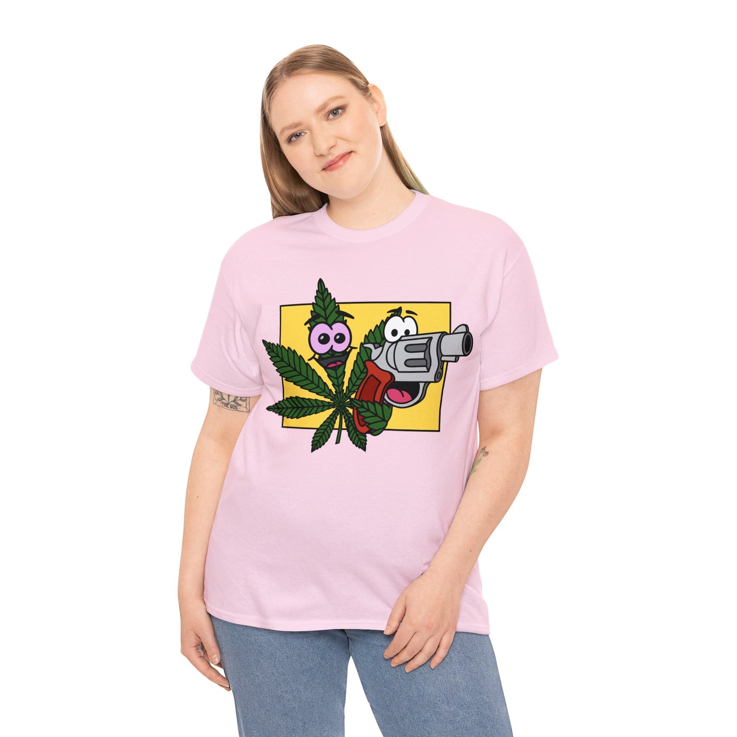Weed & Guns! (No Text) Unisex Heavy Cotton Tee