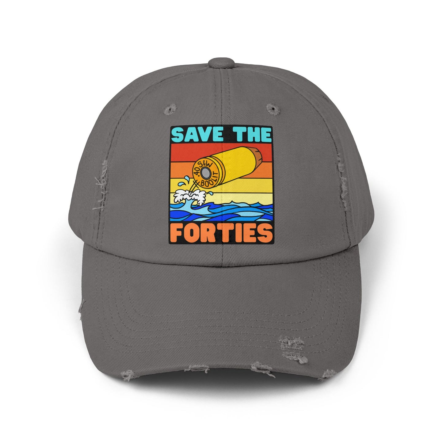 Save the Forties! Unisex Distressed Cap