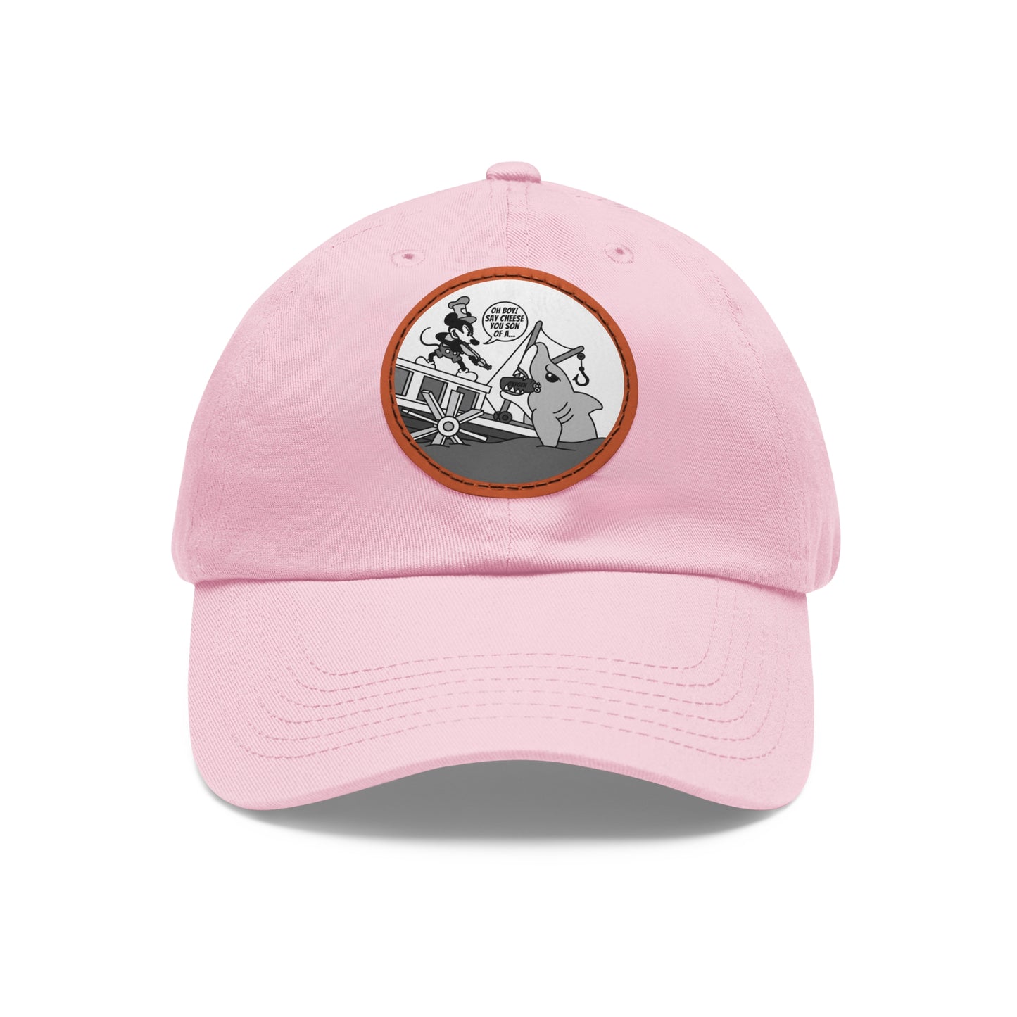 Willie vs. Bruce! Dad Hat with Leather Patch (Round)